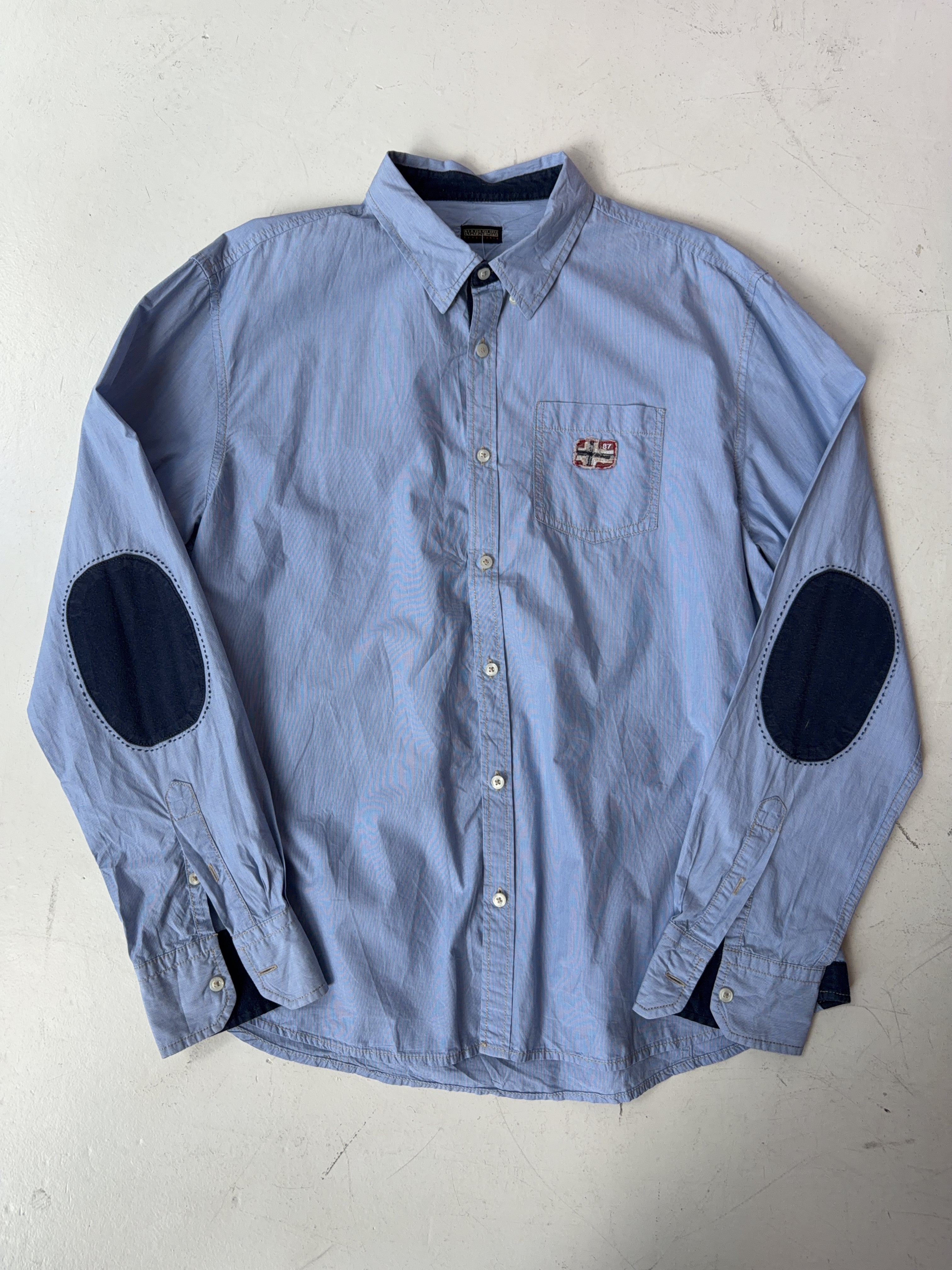 Vintage Napapijri Blue Shirt (XL)