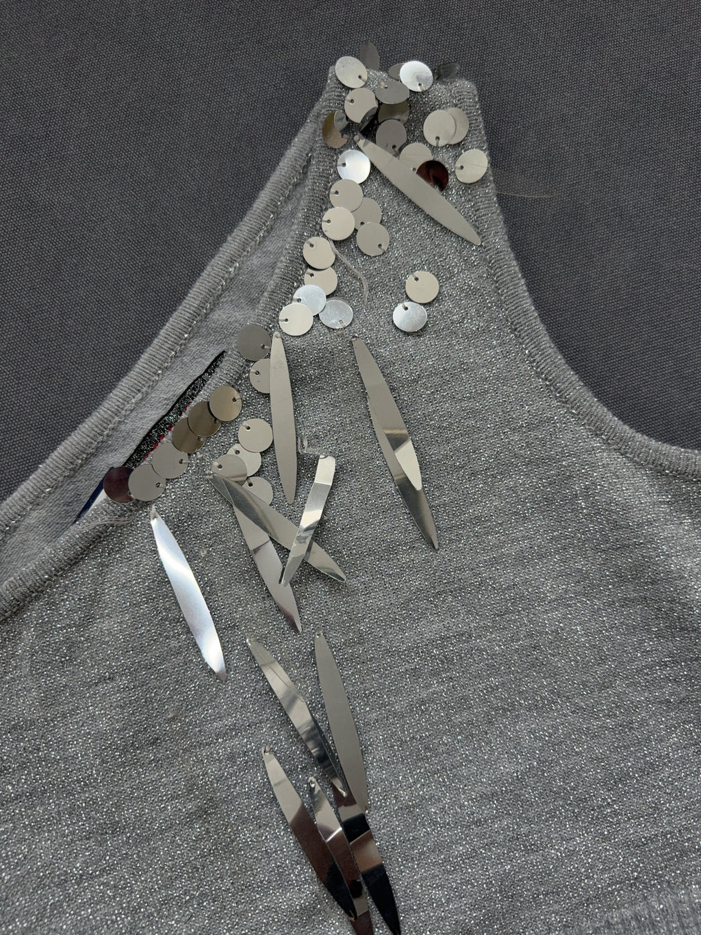 Vintage Luxury Miss Sixty Silver Top für Damen. Y2K Second Hand 2000s Fashion 