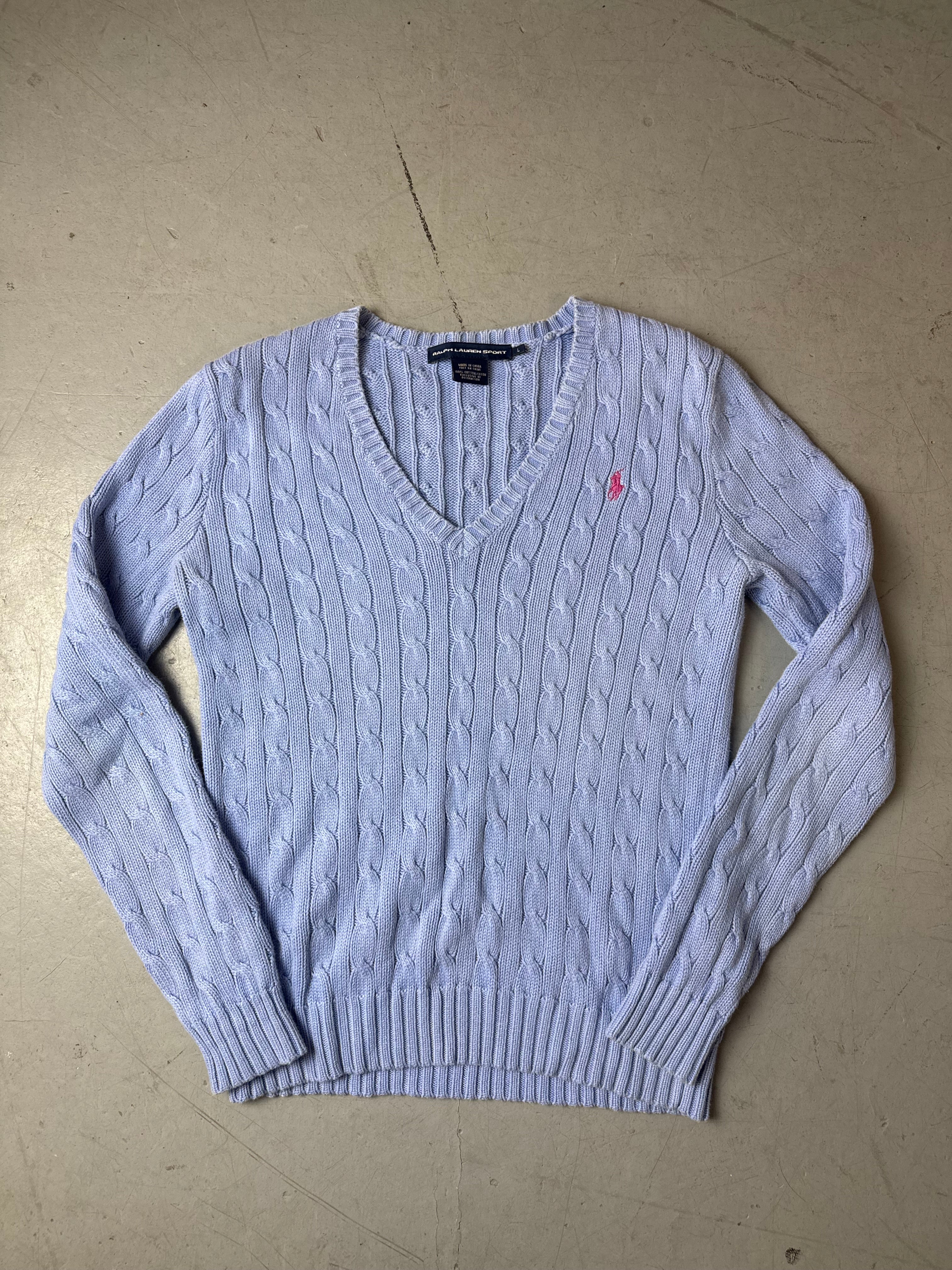 Babyblau Strickpullover knit sweater Ralph Lauren y2k vintage 