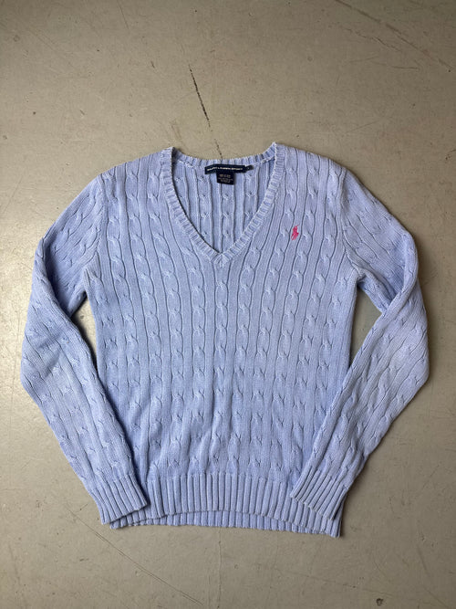 Babyblau Strickpullover knit sweater Ralph Lauren y2k vintage 