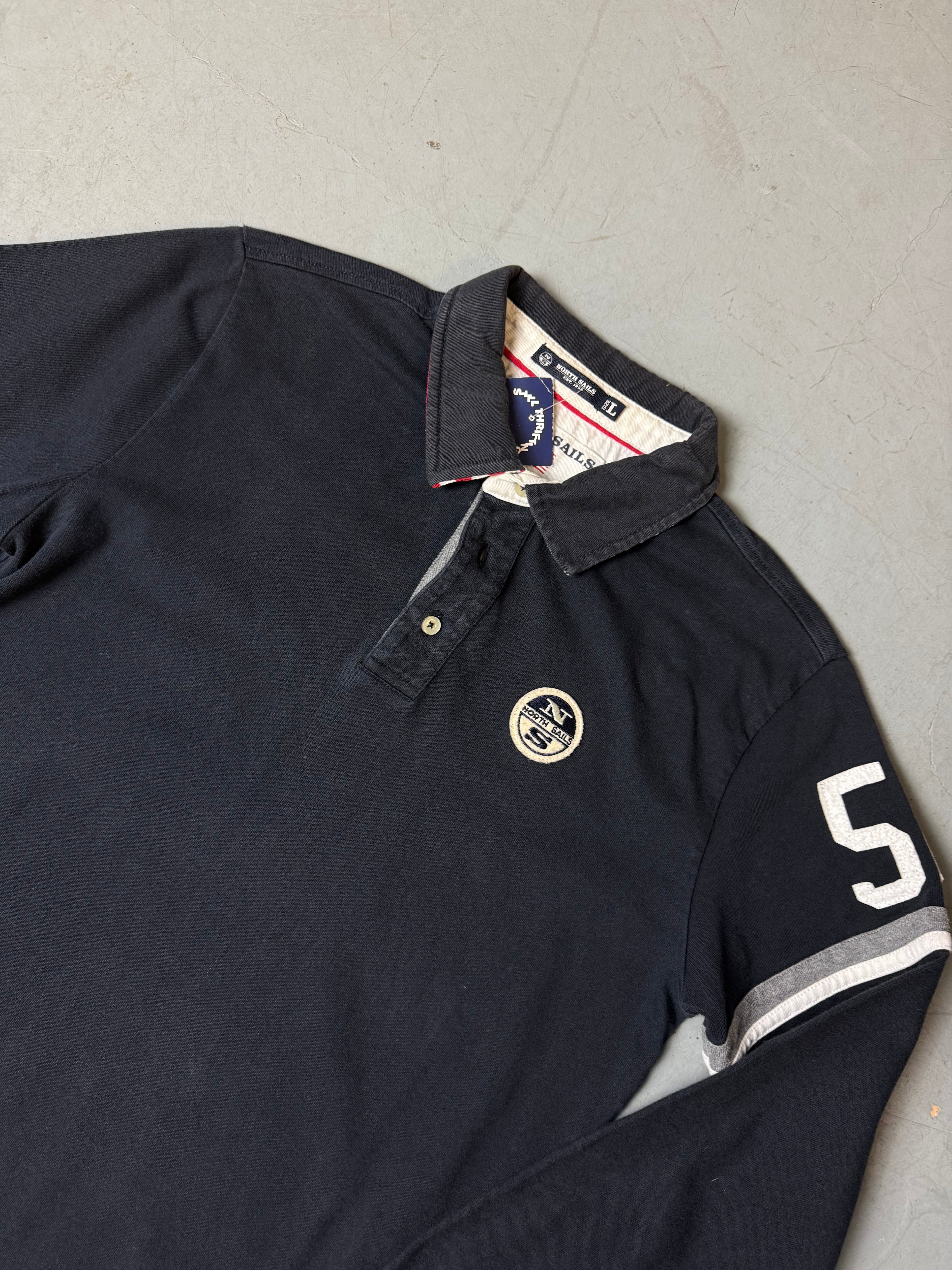 Vintage North Sails Polo Longsleeve L