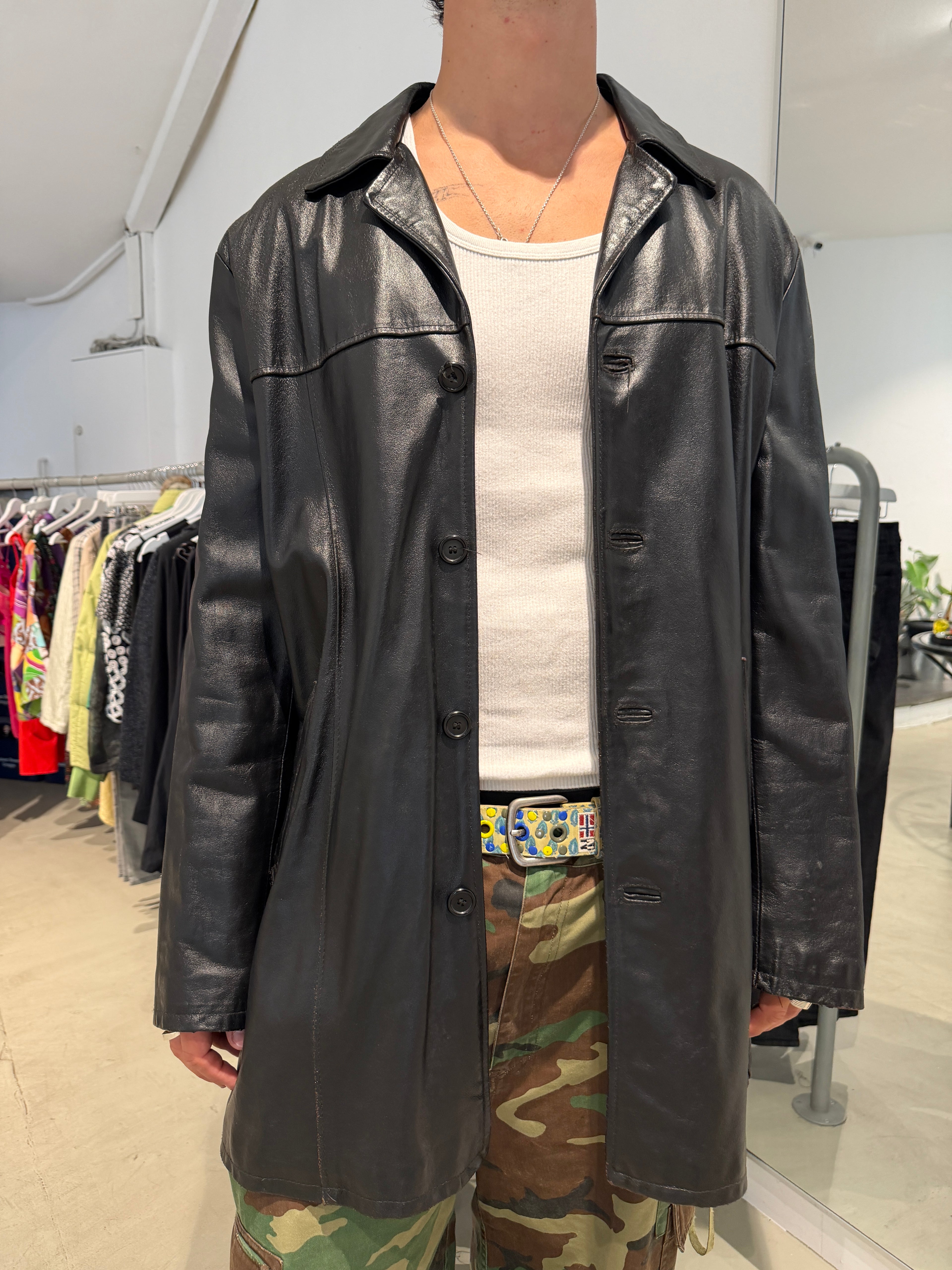 Gd Leder Leder Jacke (XL)
