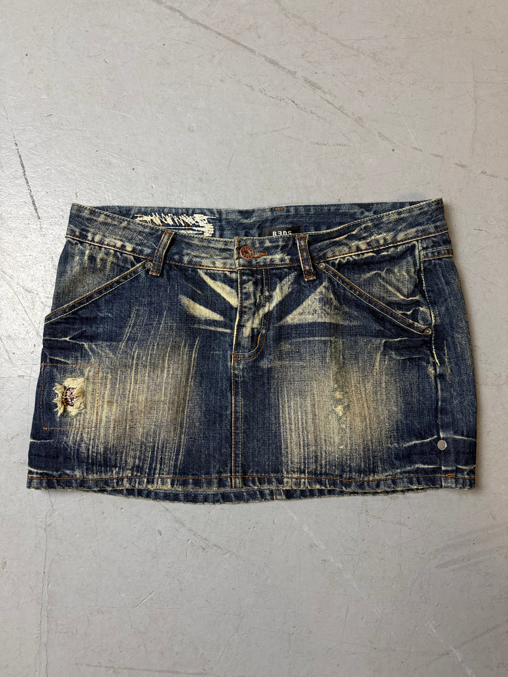 Vintage Reds Denim Mini Skirt M/L