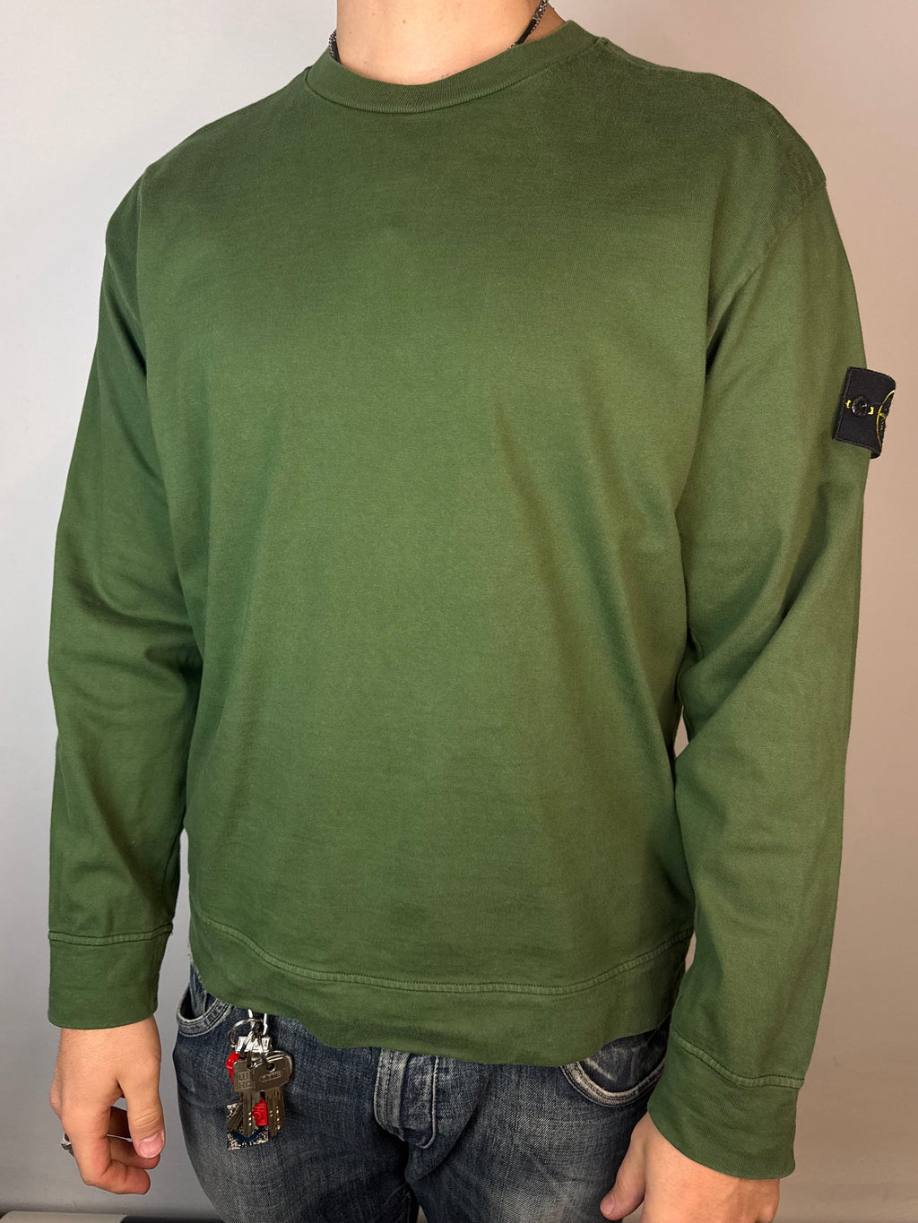 Vintage Stone Island Dark Green Crewneck Sweater L