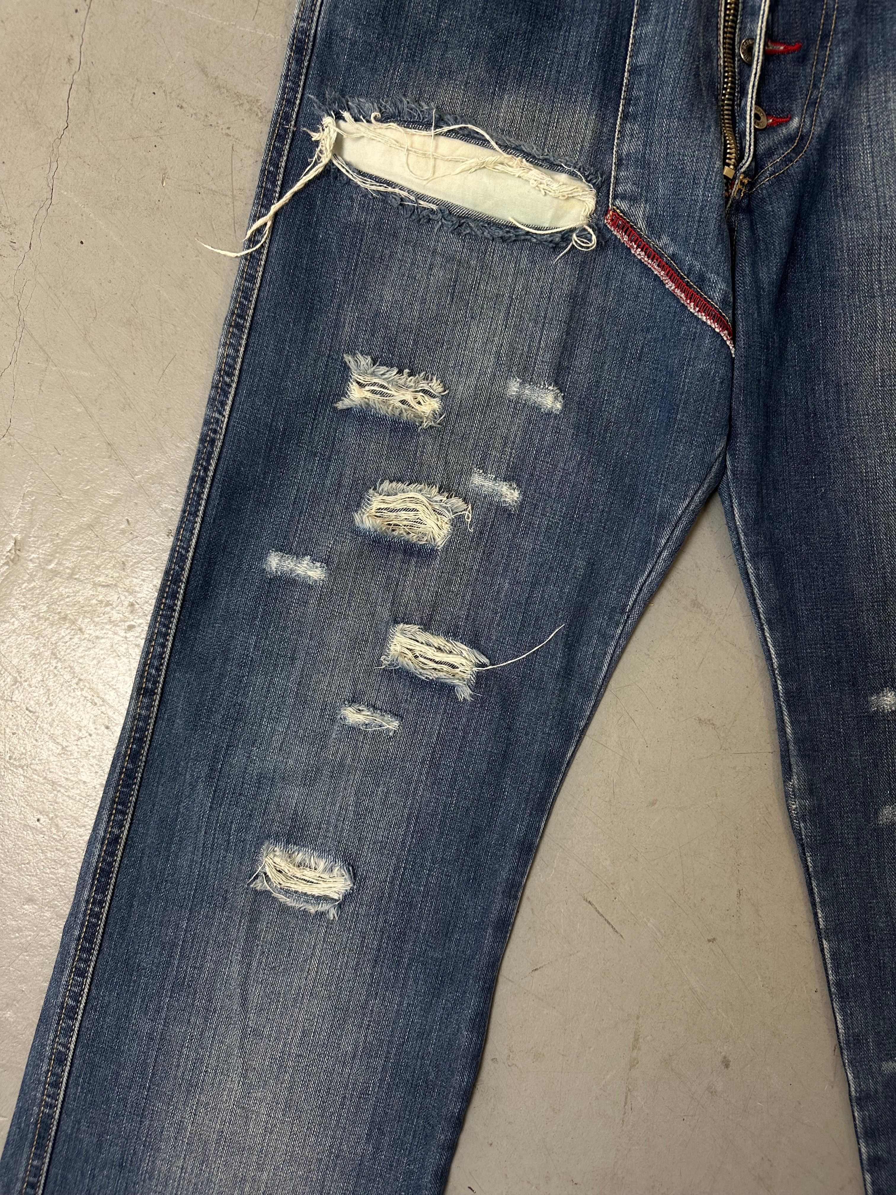 Vintage diesel denim mit baggy fit und ripped Optik 