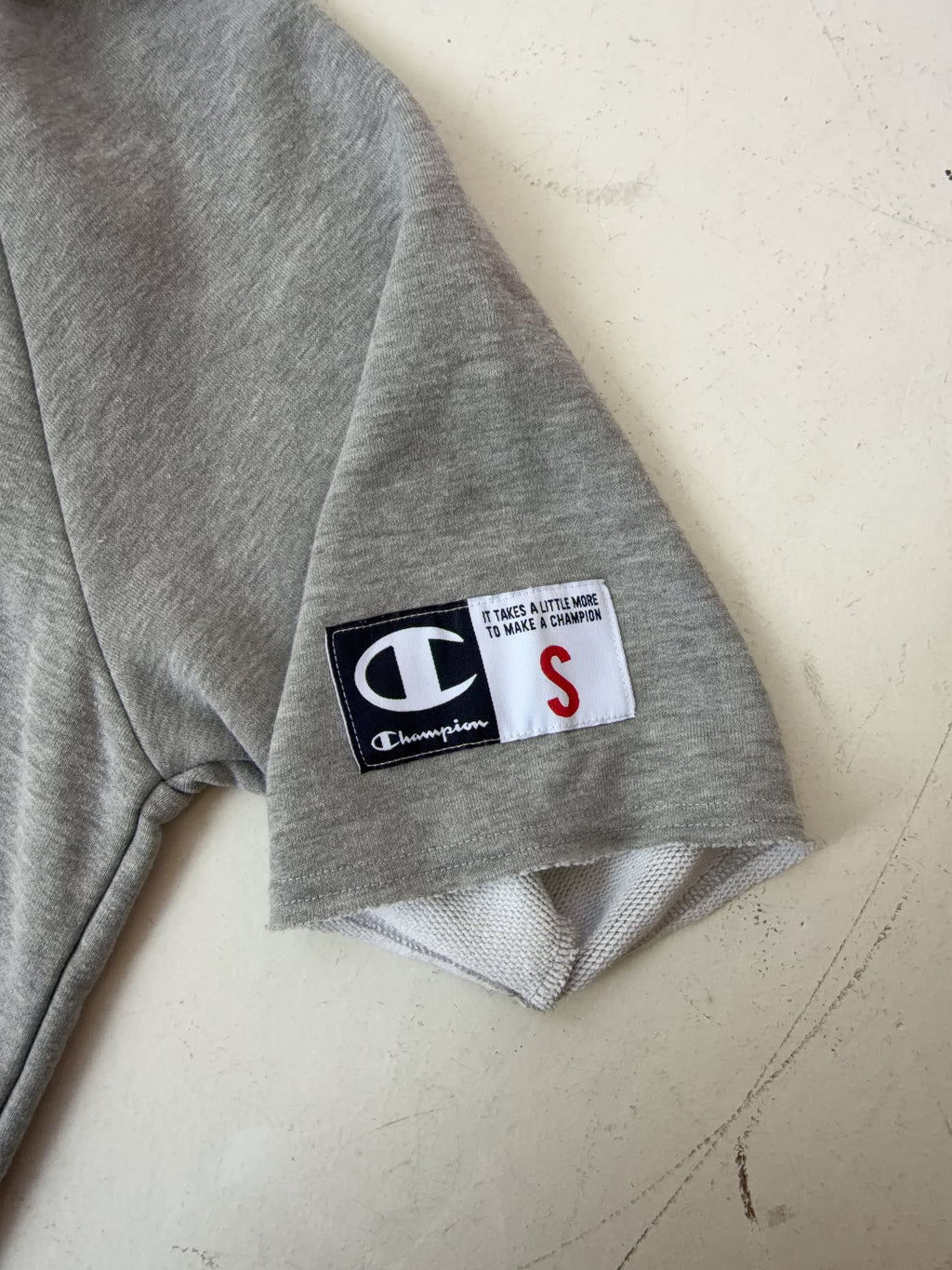 Vintage Champion Short Sleeve Hoodie (S)