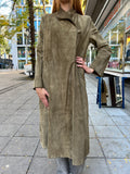 Vintage Beige Wildleder Mantel (L)