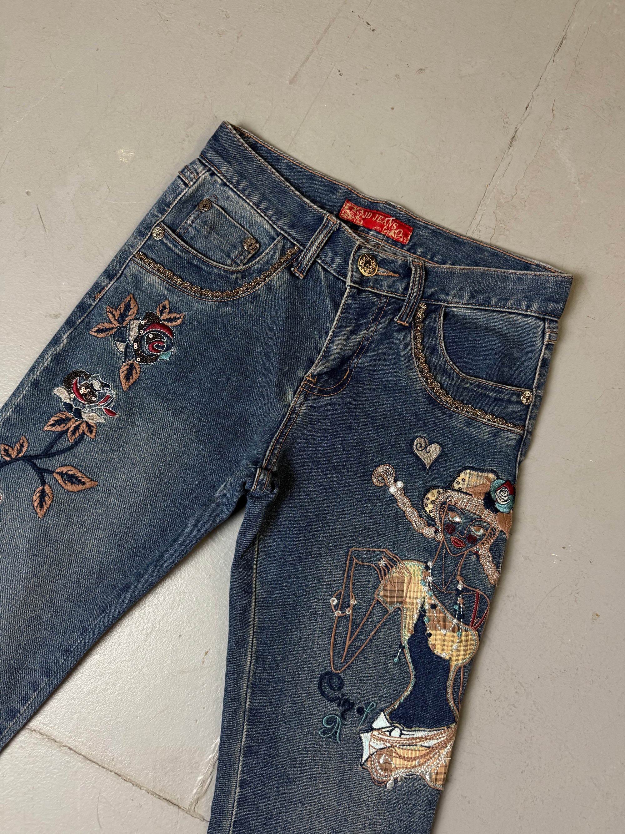 Vintage J&D Blue Bootcut Denim with Stitching XS