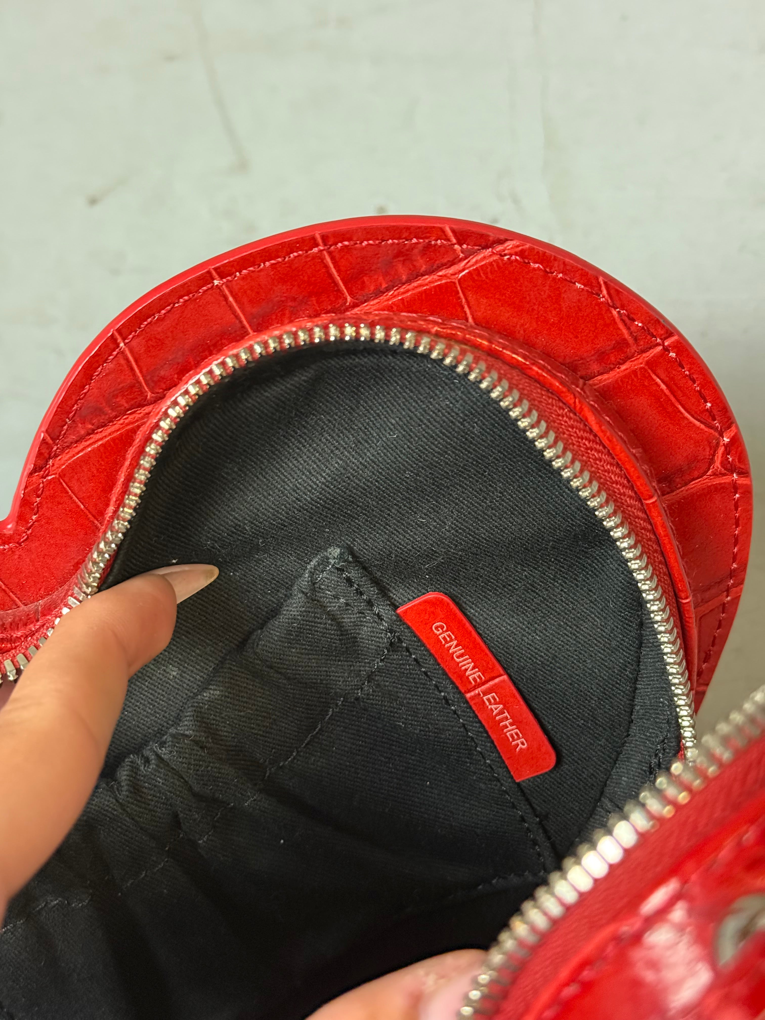 Vivienne Westwood Red Ella Heart Crossbody Bag