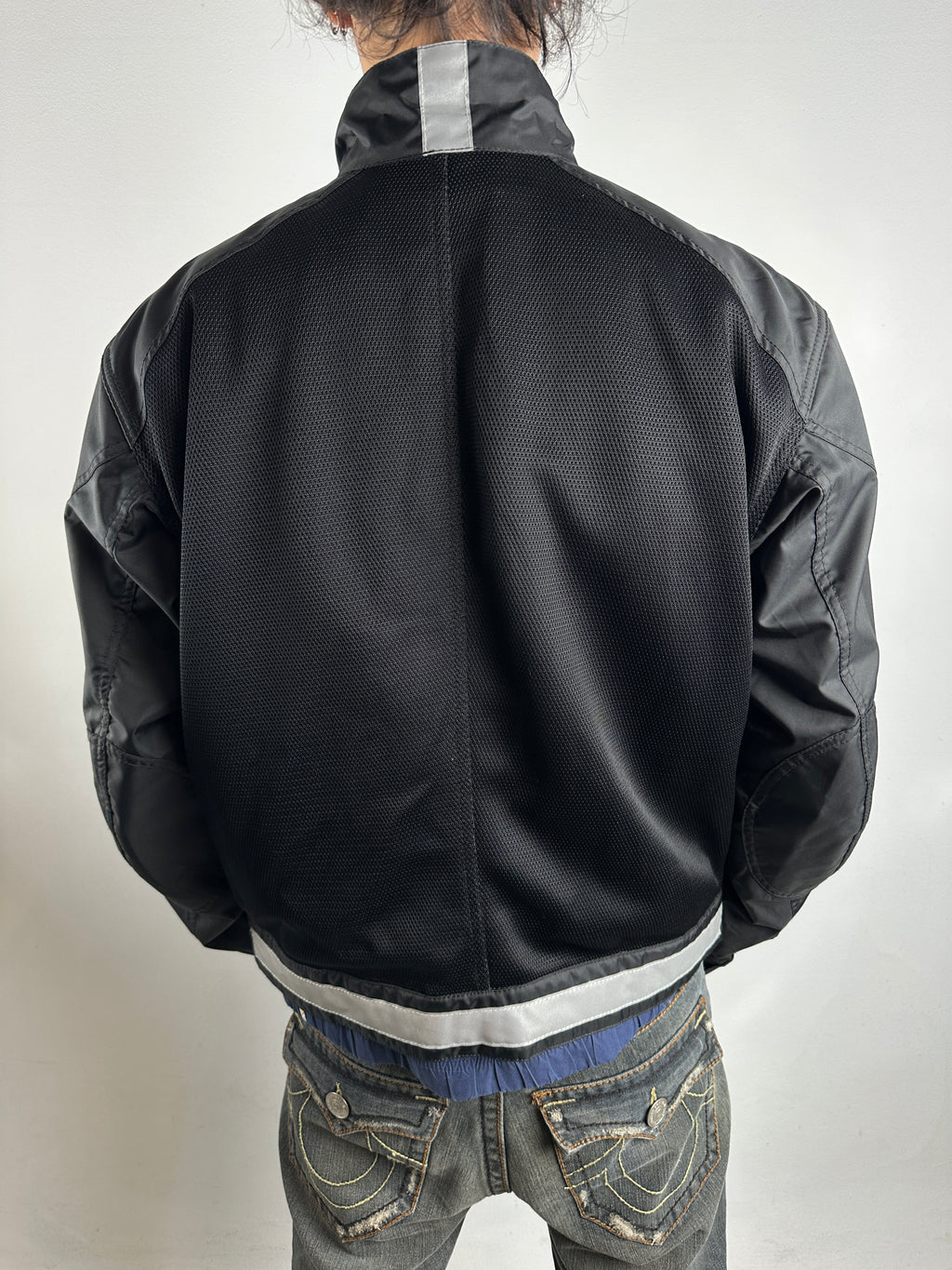 Tragebild von Vintage Black Belstaff Jacket M/L von hinten