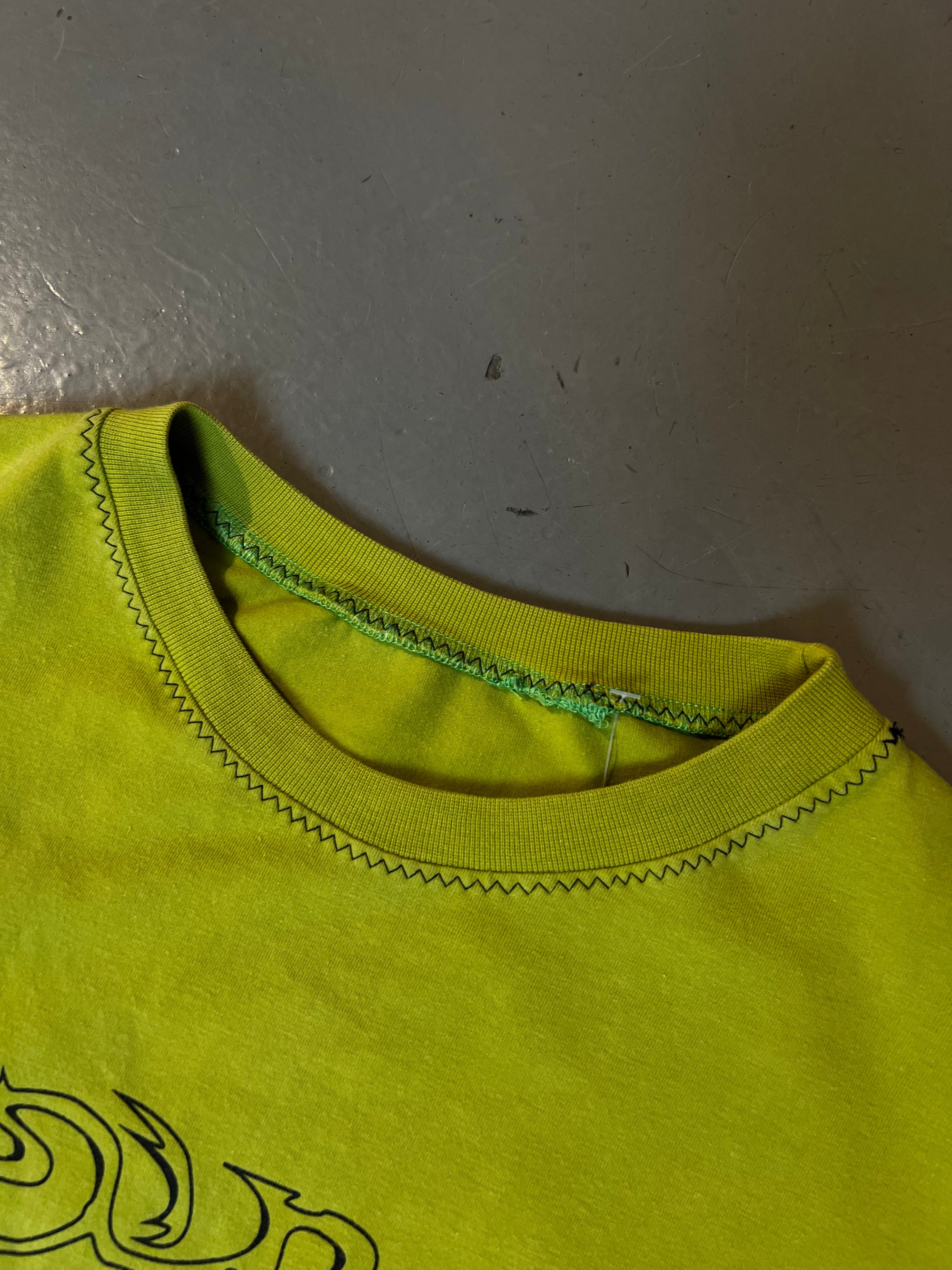 Vintage Green Printed Oversized Summer Tee L/XL