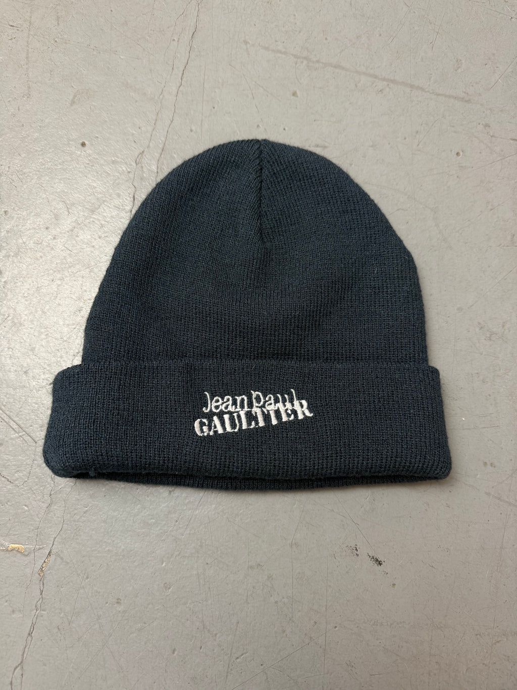 Vintage Jean Paul Gaultier Blue Beanie. Unisex. Y2K Second Hand 2000s Fashion