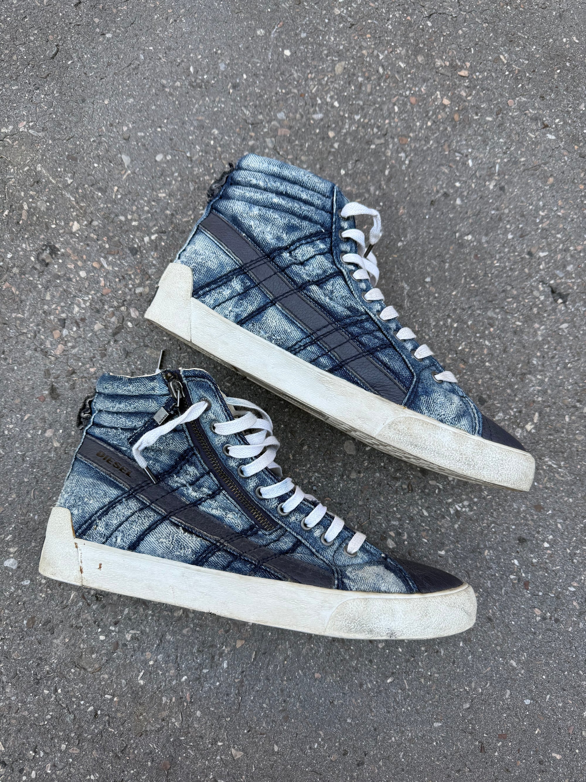 Vintage Diesel Denim Optic High Top Sneaker 42