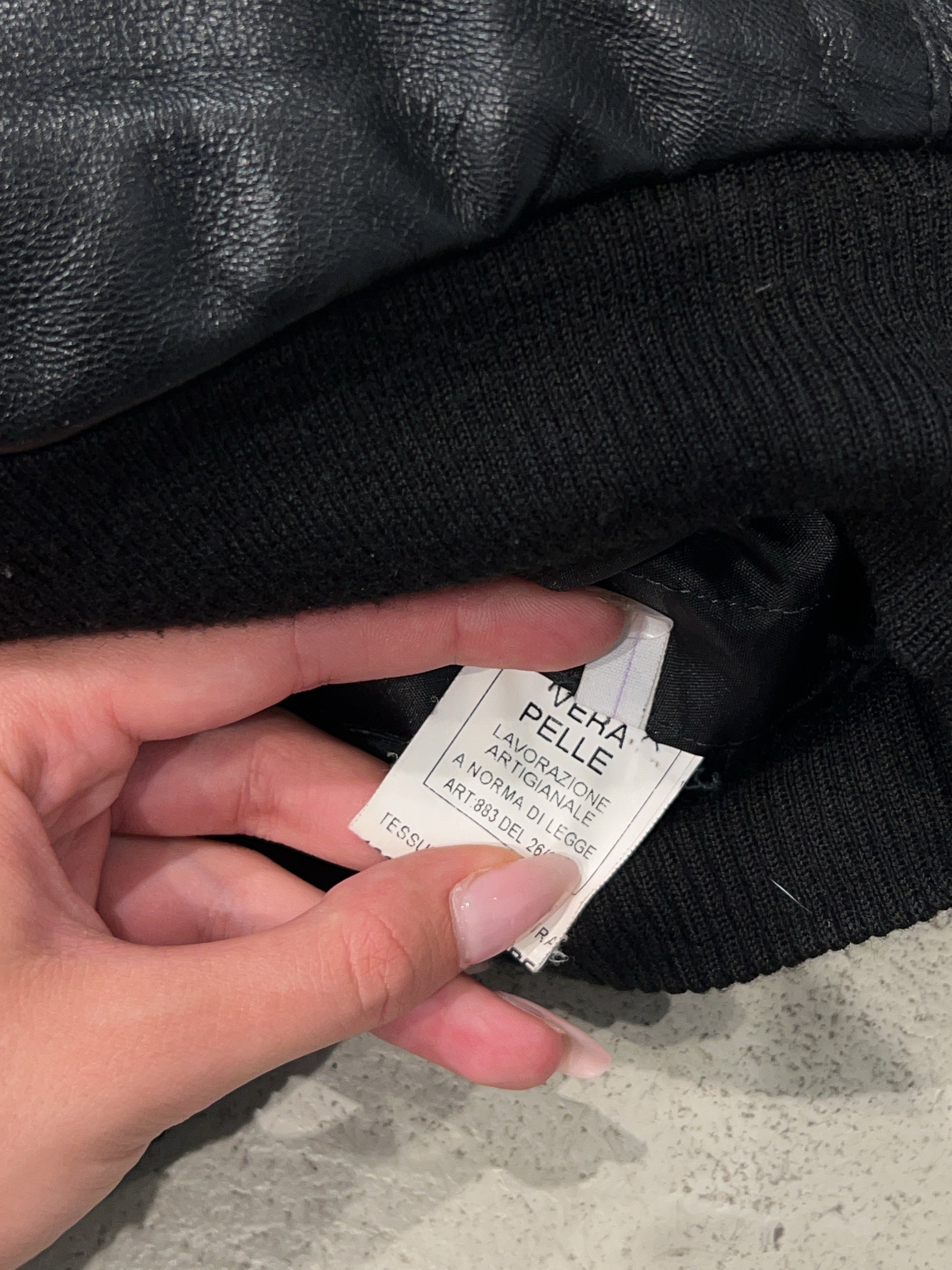 Vintage Full Zip Leder Jacke (XXL)