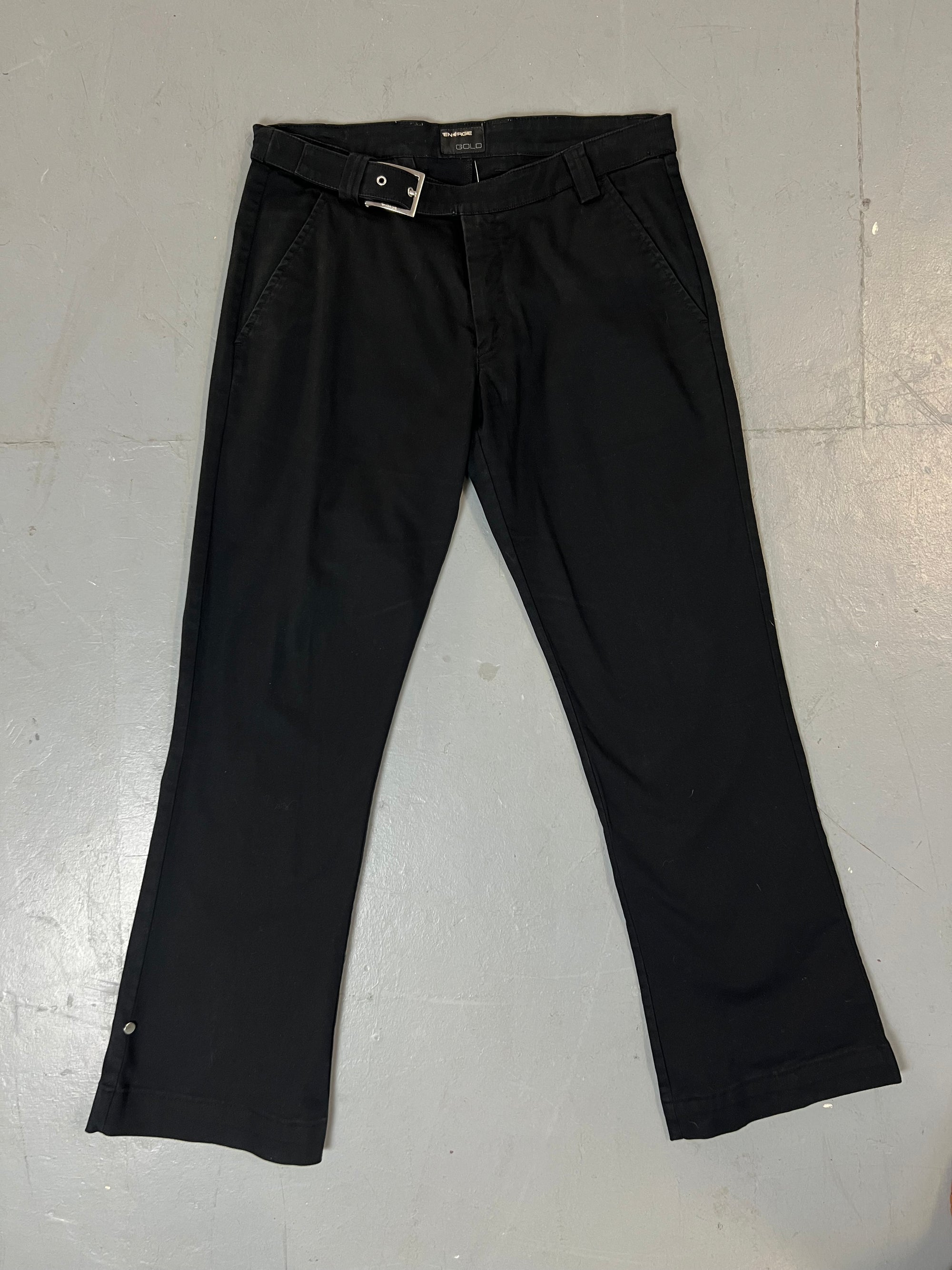 Vintage Energie Black Belt Pants M/L