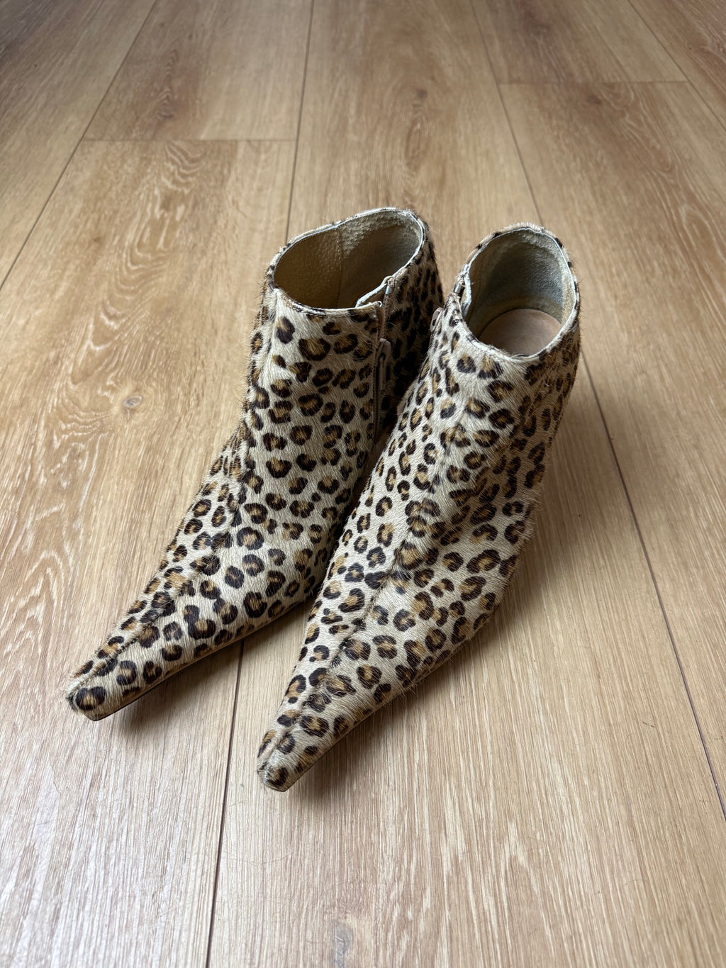 Produktbild von Vintage Buffalo Faux Fur Leopard Heels von oben
