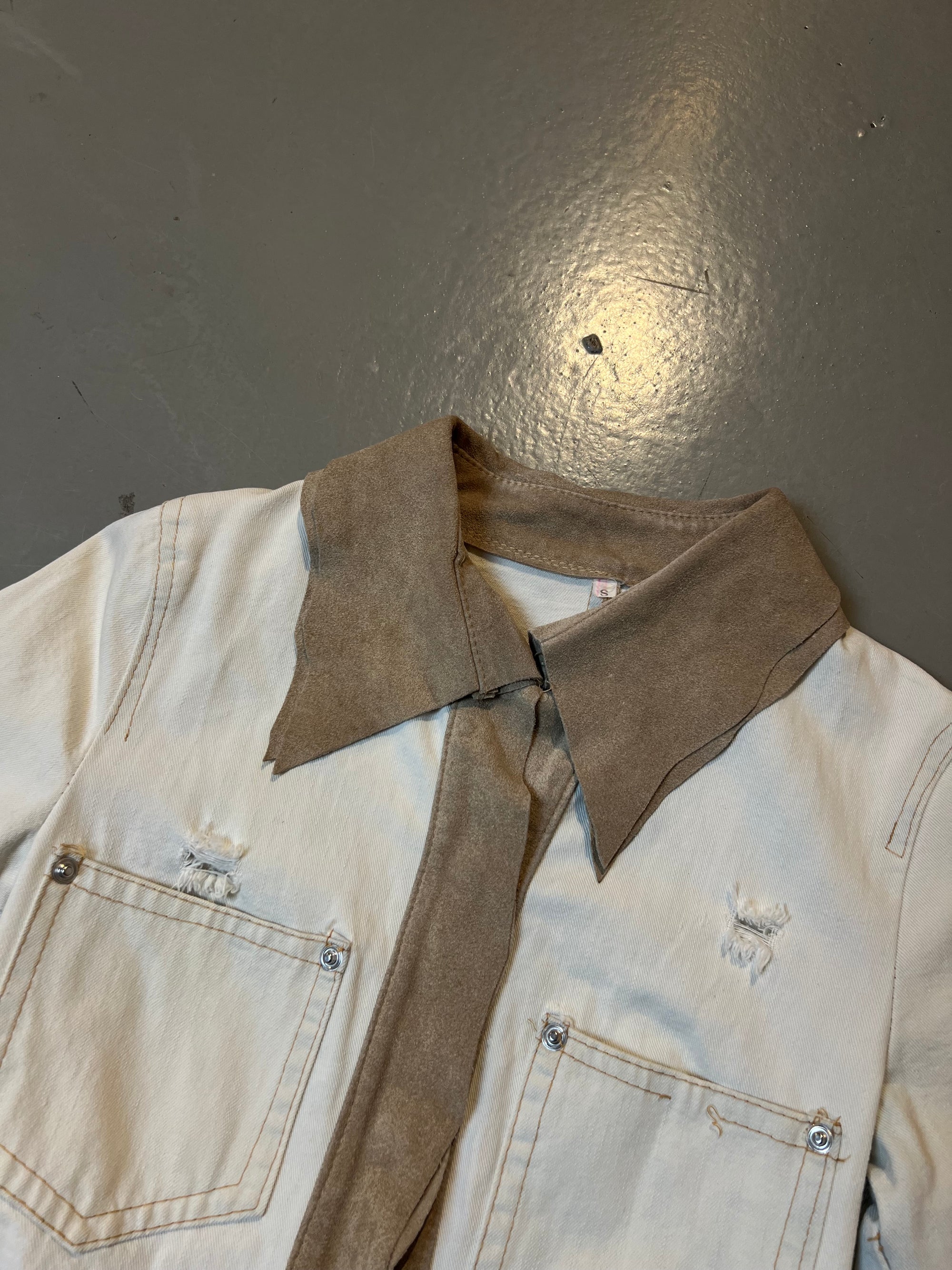 Vintage Denim/Leather Jacket XS/S