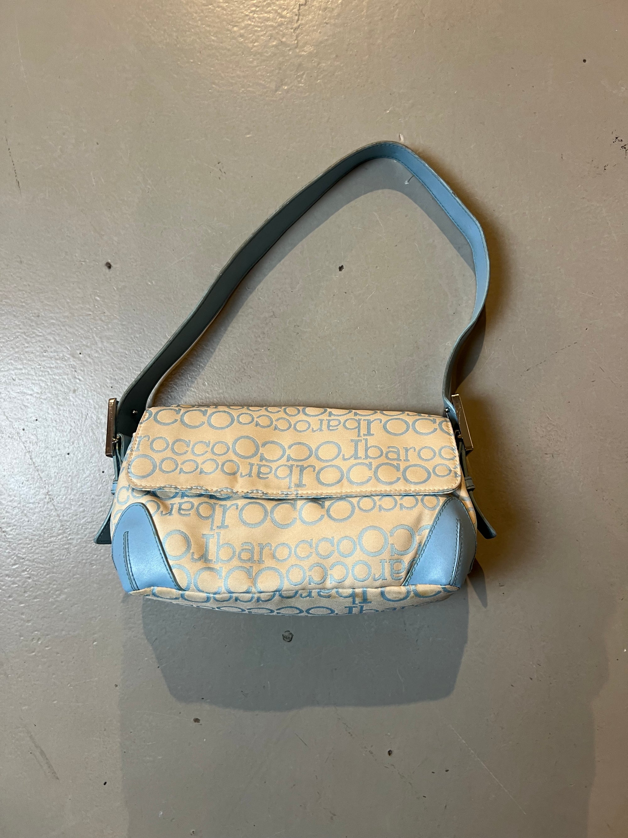 Vintage Beige/Blue Roccobarocco Baguette Bag