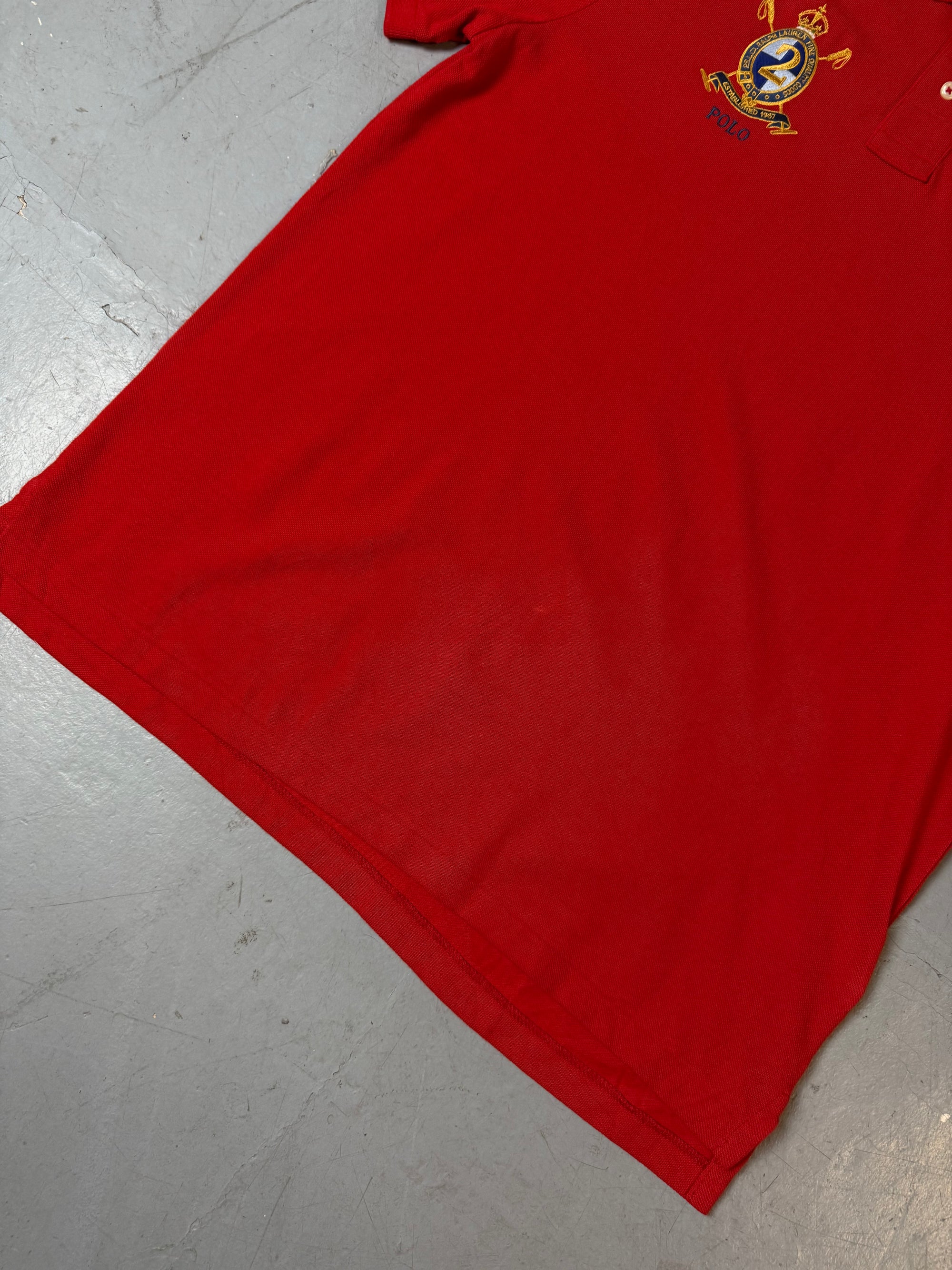 Vintage Ralph Lauren Red Big Pony Polo L
