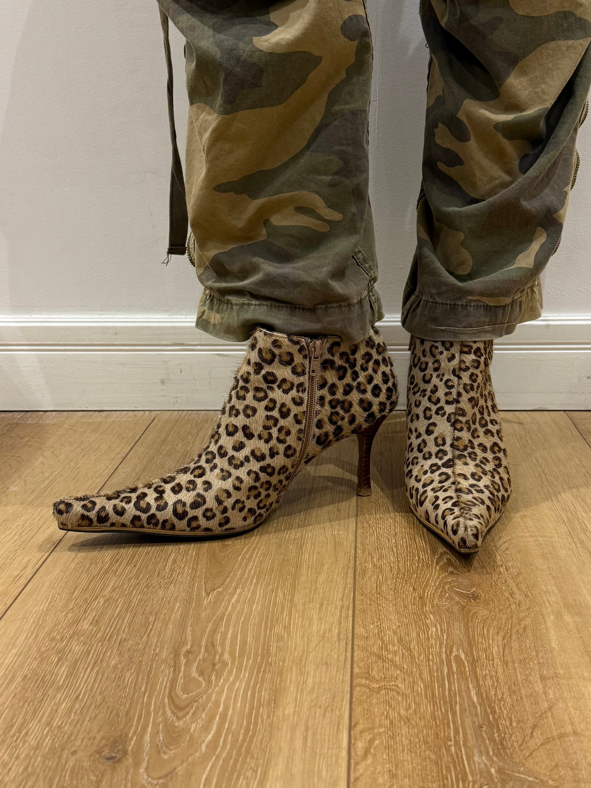 Tragebild von Vintage Buffalo Faux Fur Leopard Heels 