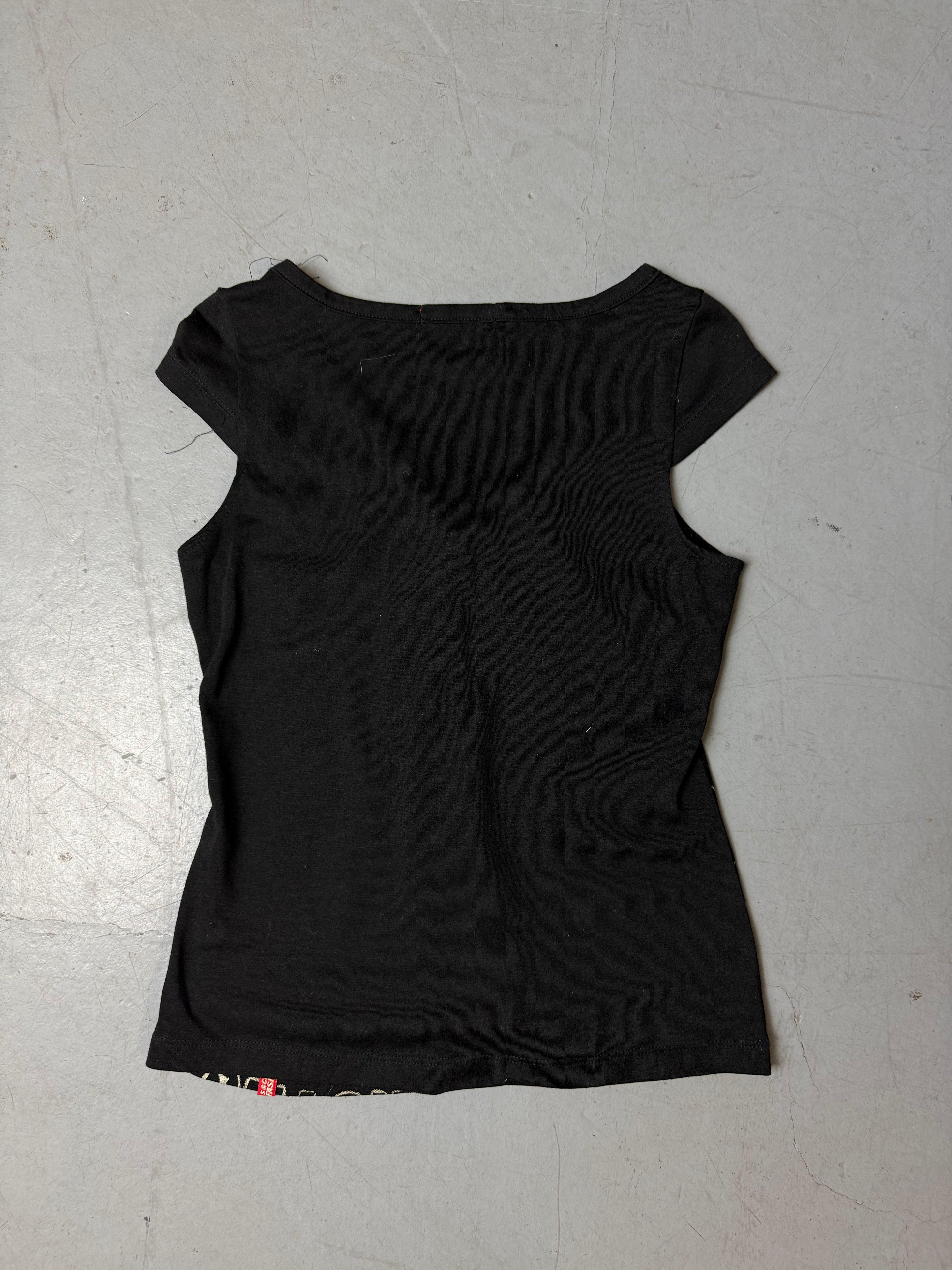 Produktbild von einem Vintage S & Charm Black Tank Top von hinten