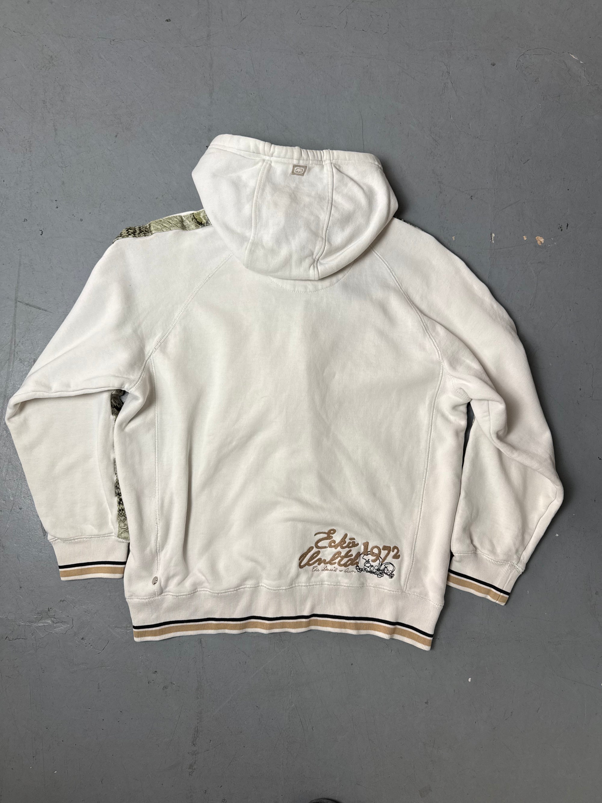Vintage Ecko Unltd. White Oversized Zip Up Hoodie S/M