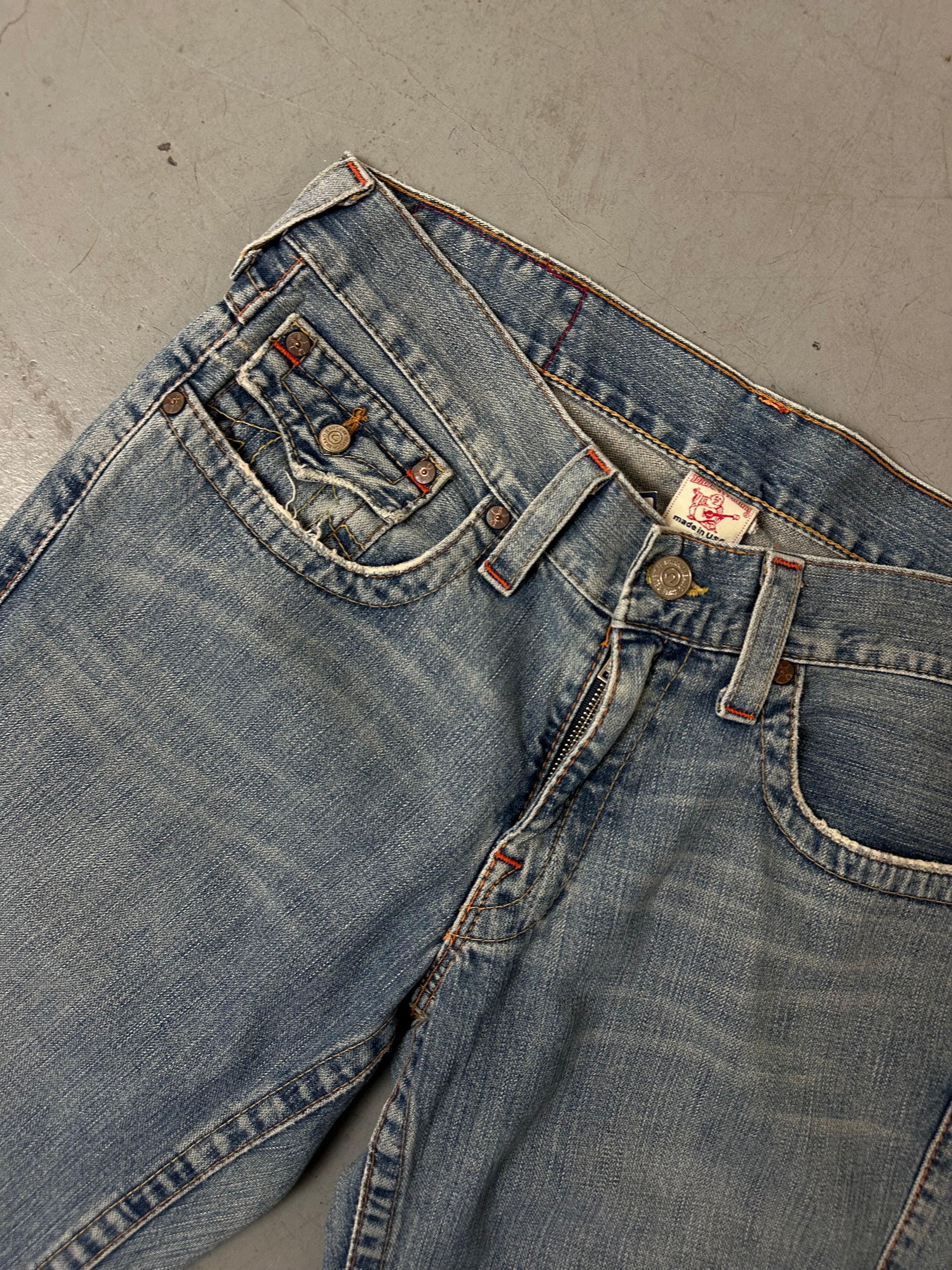 Vintage Blue Flared True Religion L/XL