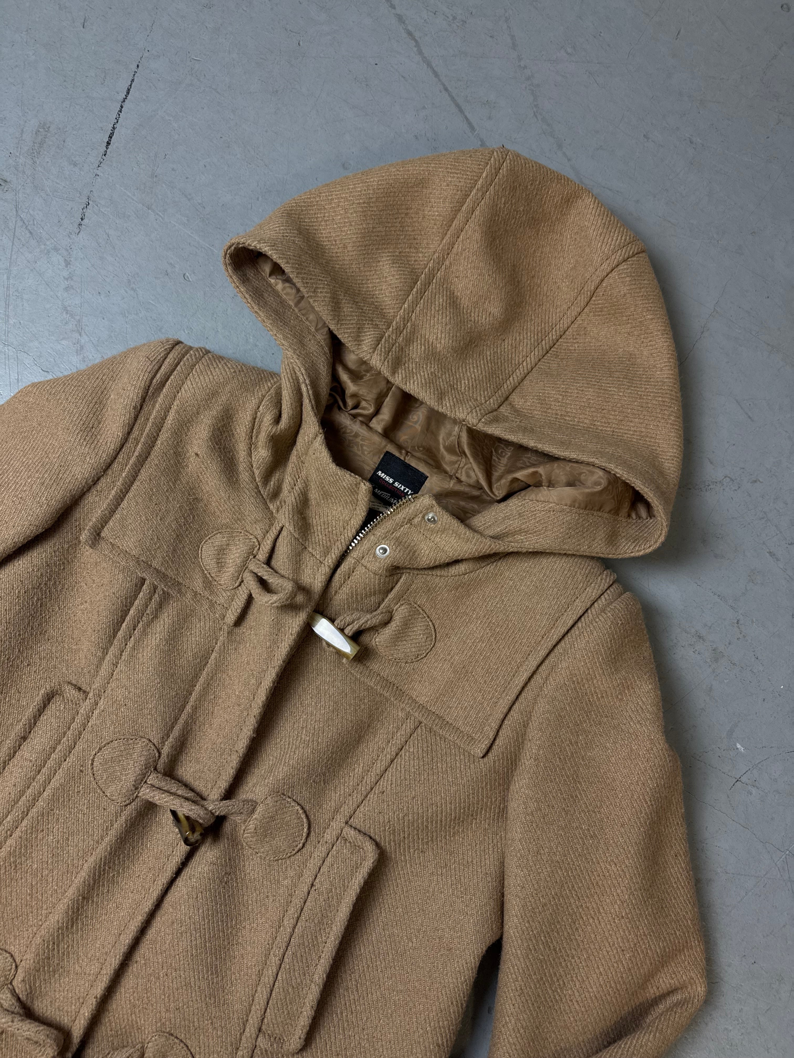 Vintage Miss Sixty Long Brown Coat M