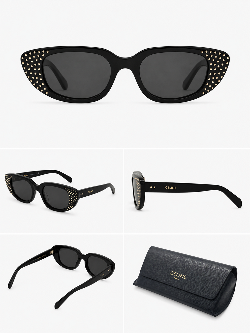 Vintage Celine Paris Sunglasses Black