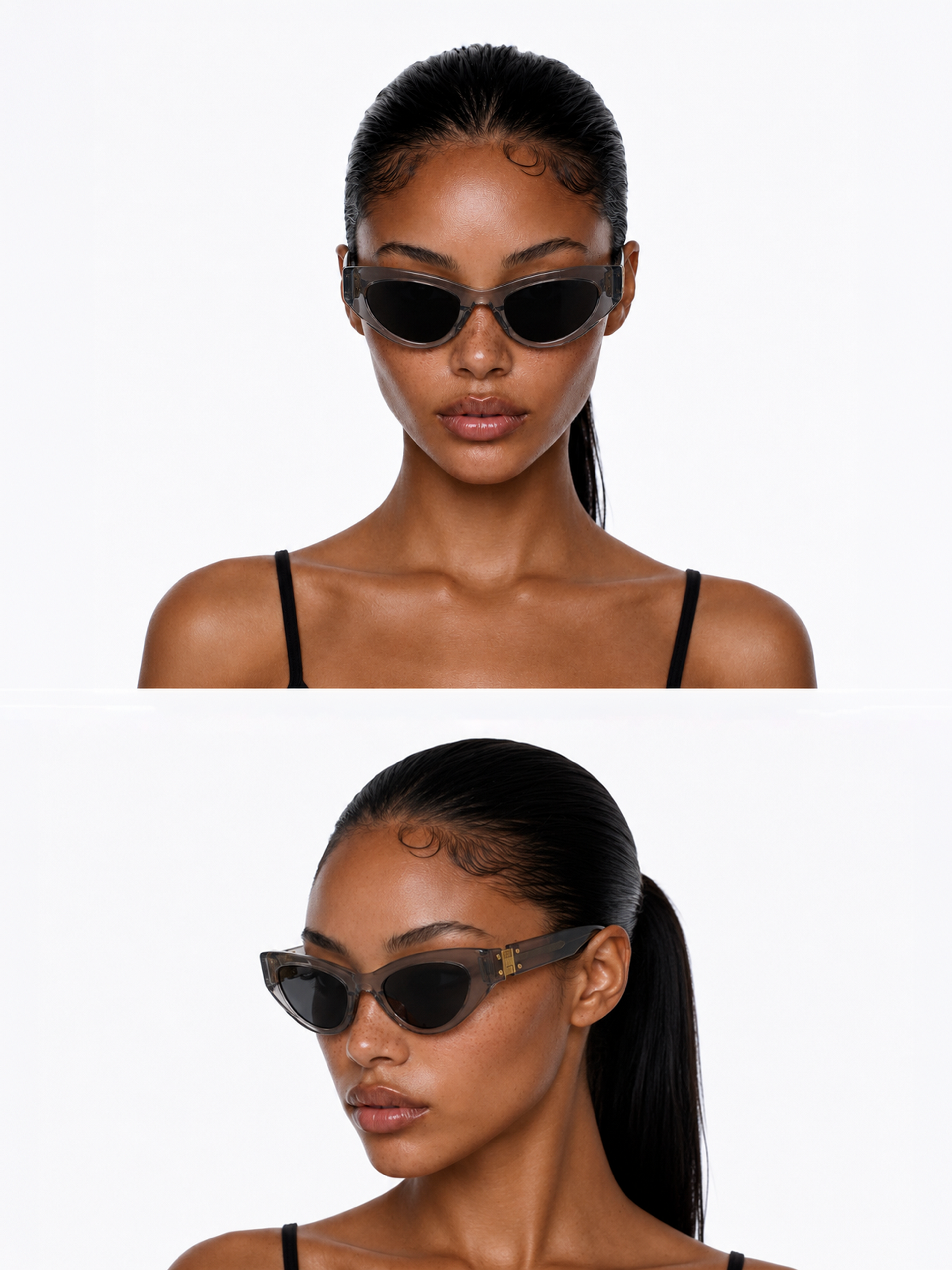 Bottega Veneta Grey and Gold Sunglasses