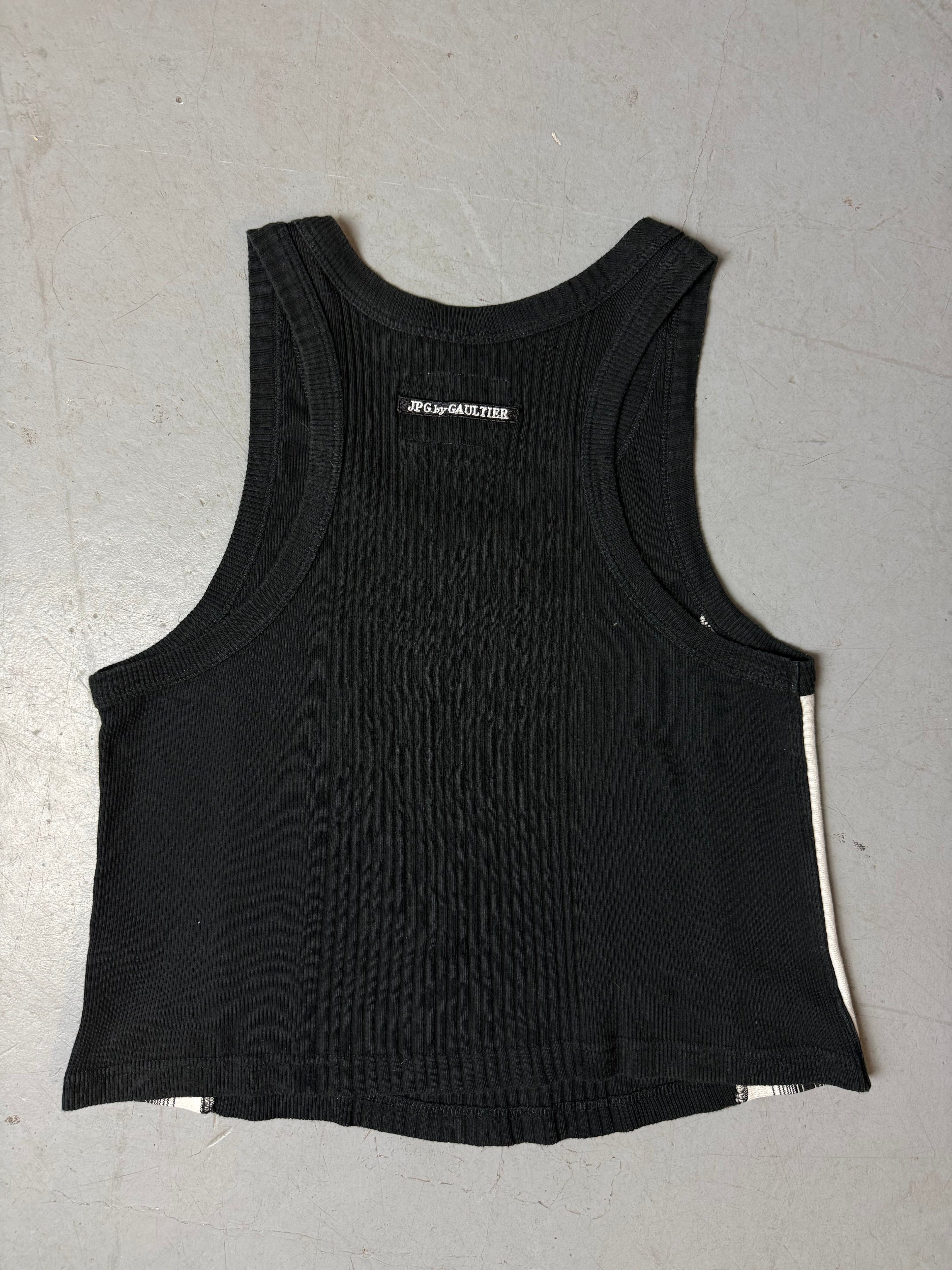 Ein schwarzes Tanktop von Jean Paul Gaultier y2k vintage 