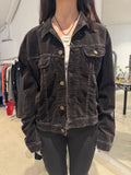 Vintage Lee Black Velvet Jacket (XL)