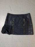 Vintage Sisley Printed Denim Mini Skirt S/M