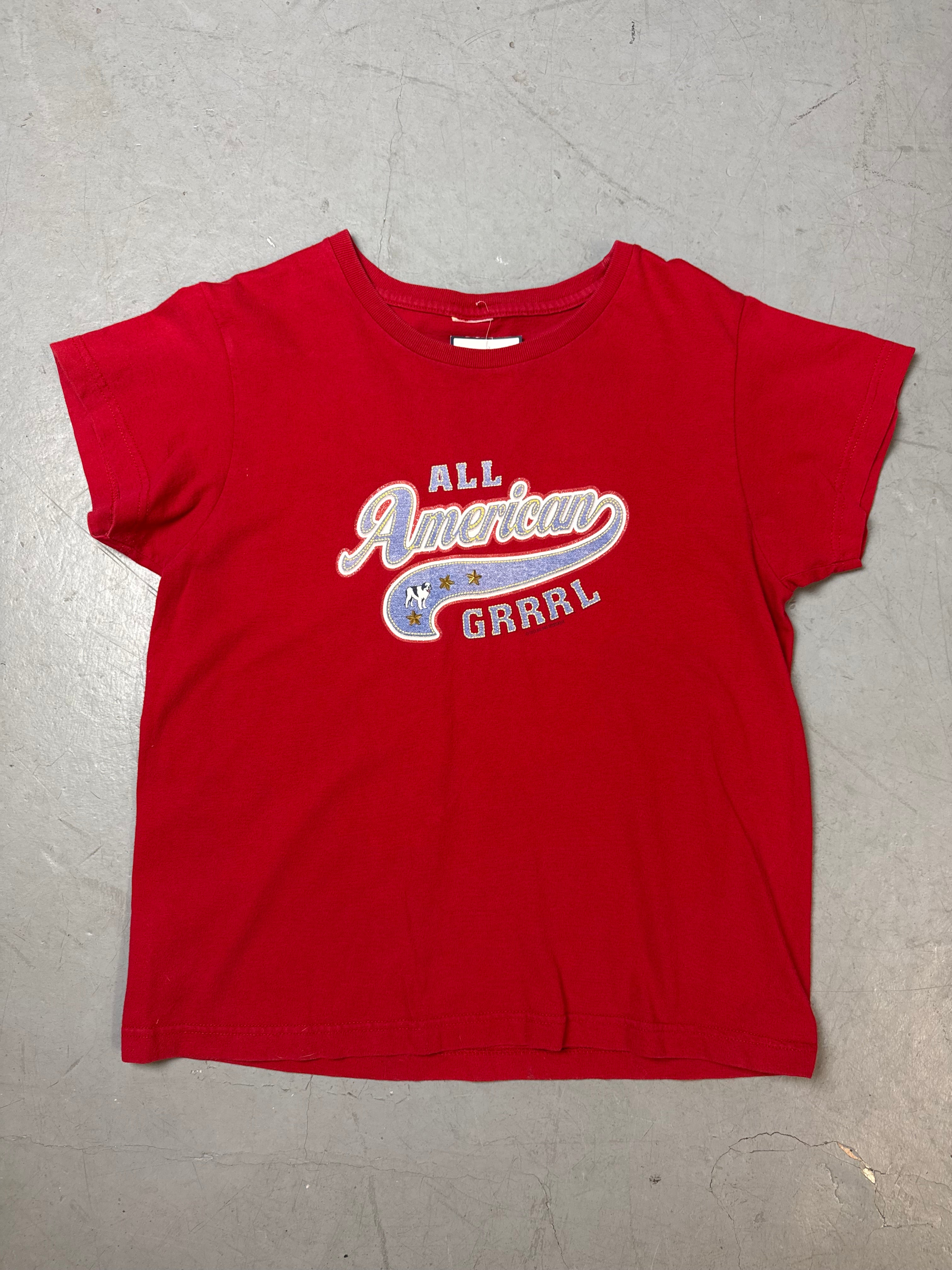 Produktbild von Vintage Red American Girl T-Shirt M von vorne