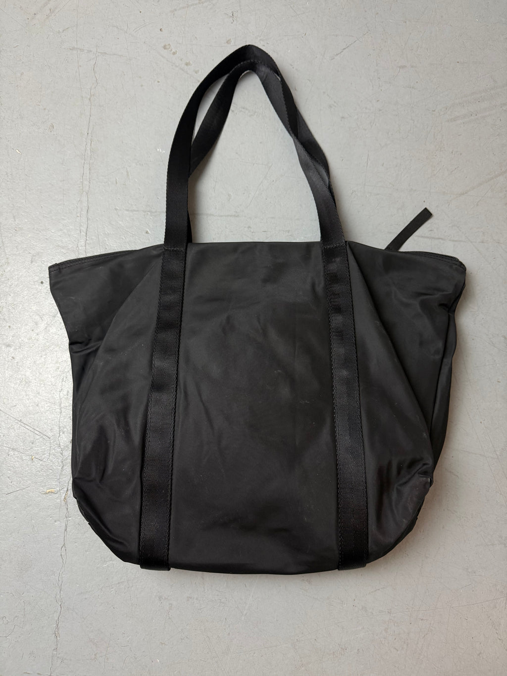 Vintage Lacoste Black Shopper Bag. Unisex. Y2K Second Hand 2000s Fashion