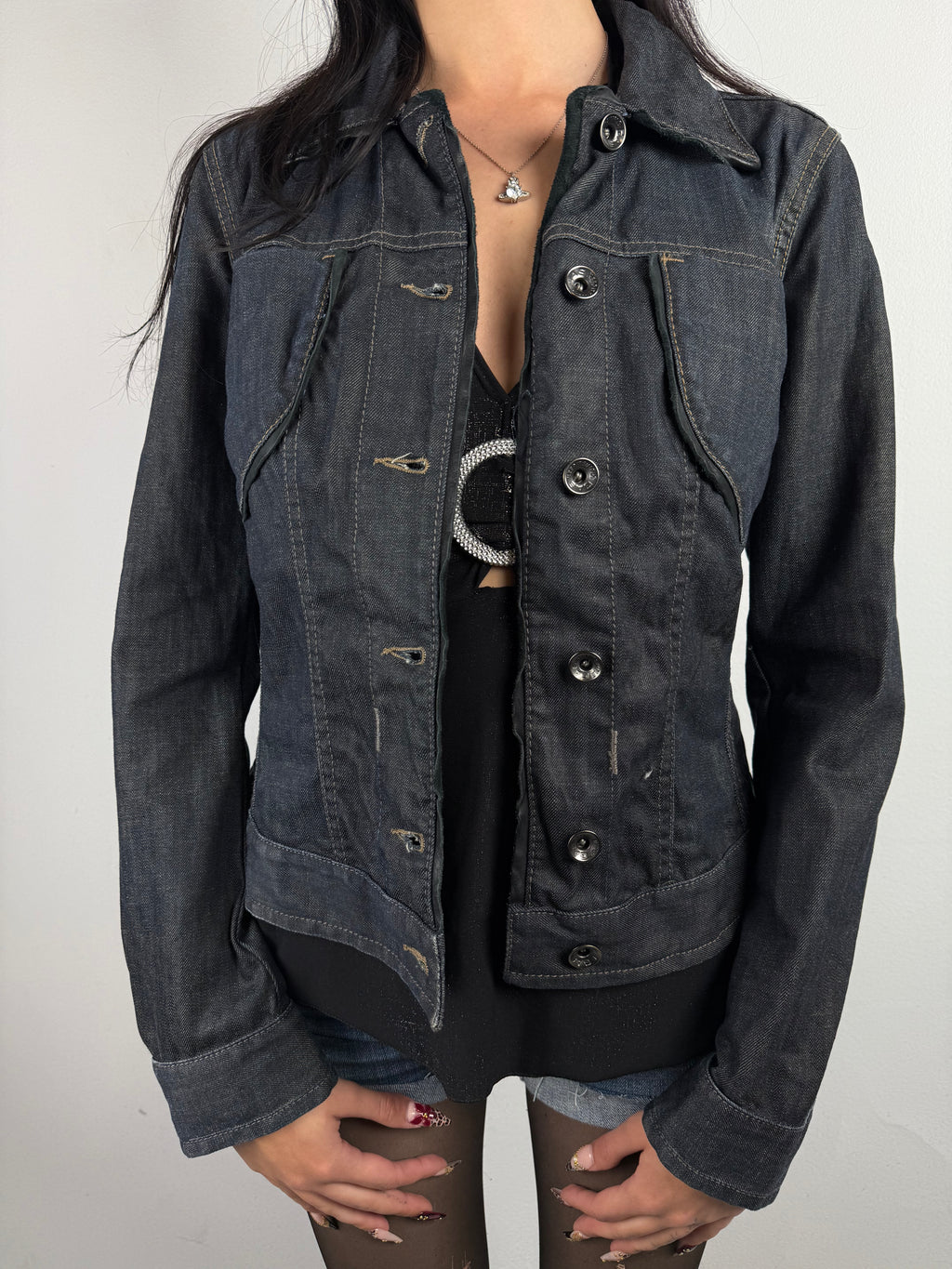 Vintage GAS Dark Blue Denim Jacket S/M