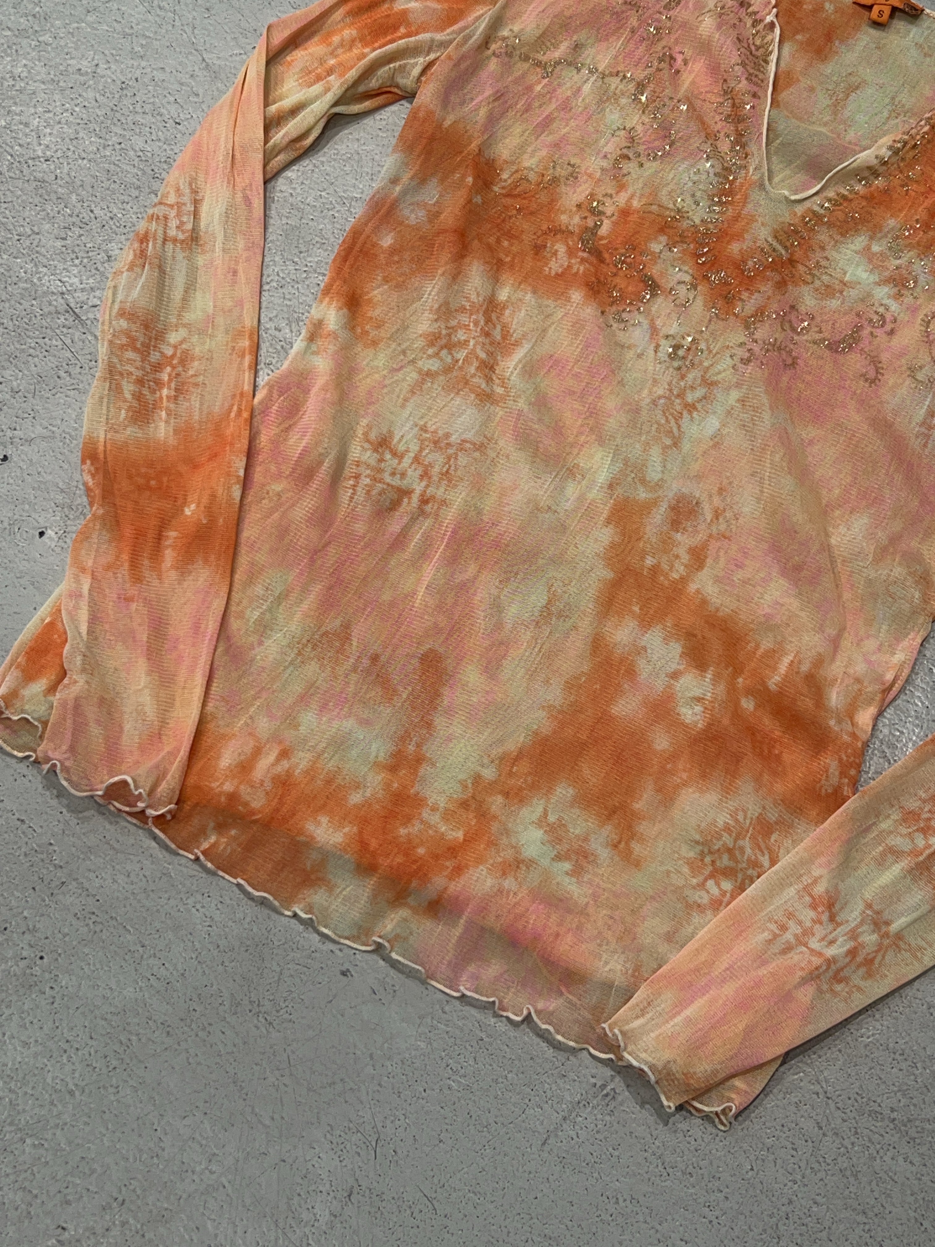 Vintage Orange Mesh Longsleeve (S)