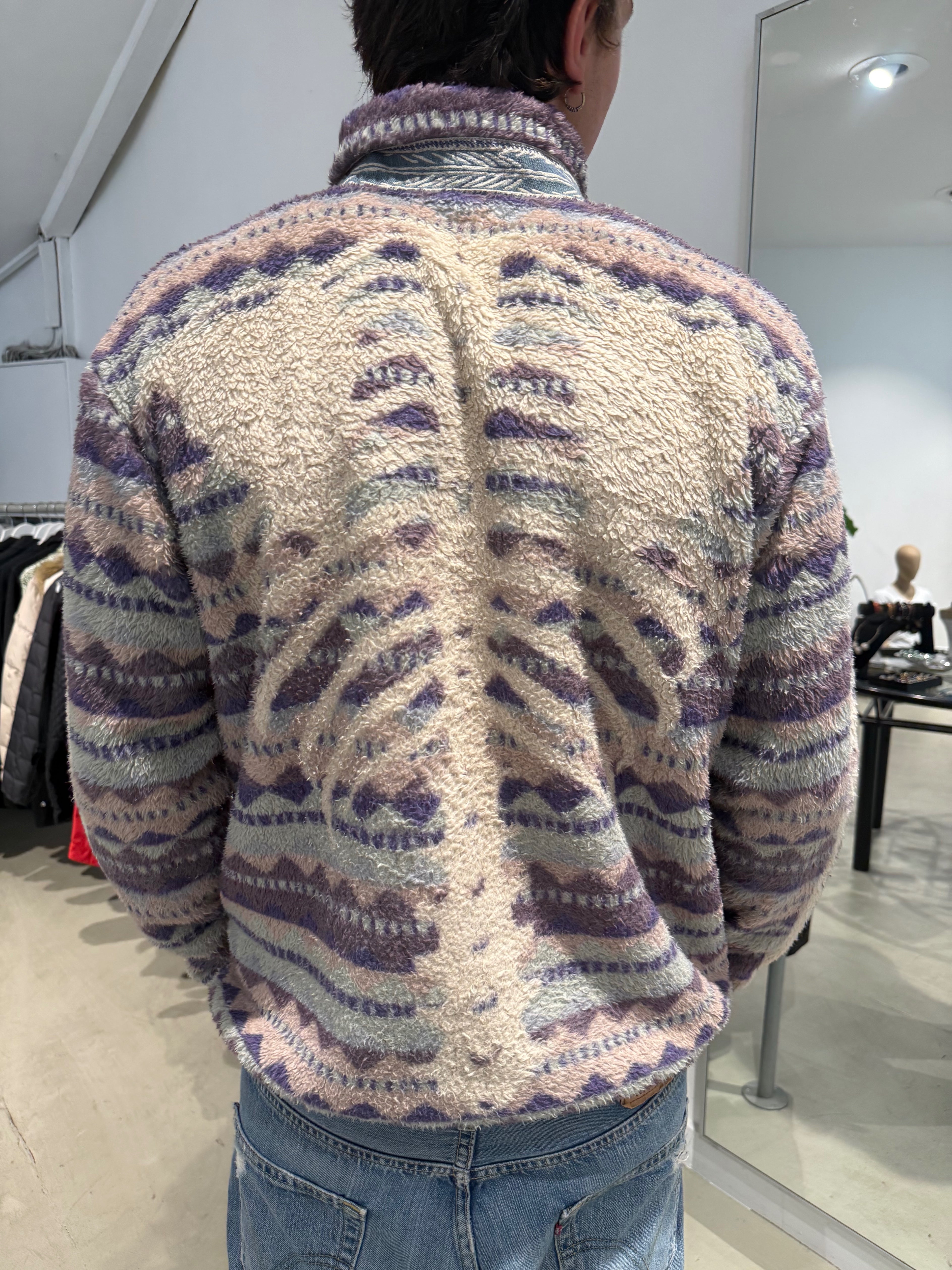 Vintage Kapital Ashland Stripe & Bone Fleece Jacke (XL)
