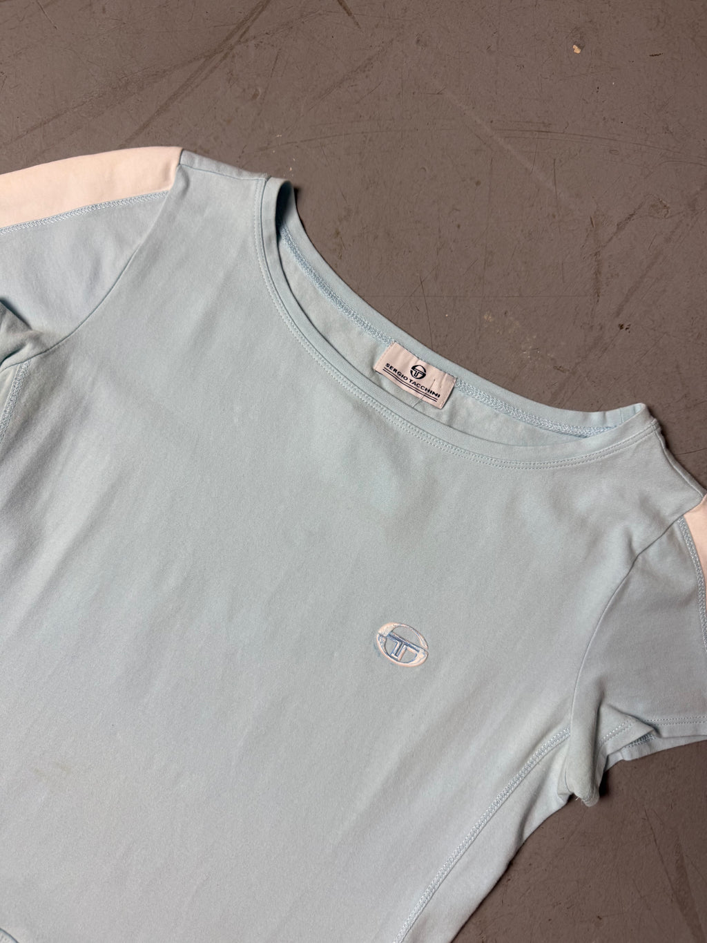 Vintage Sergio Tacchini Baby Blue T-Shirt M
