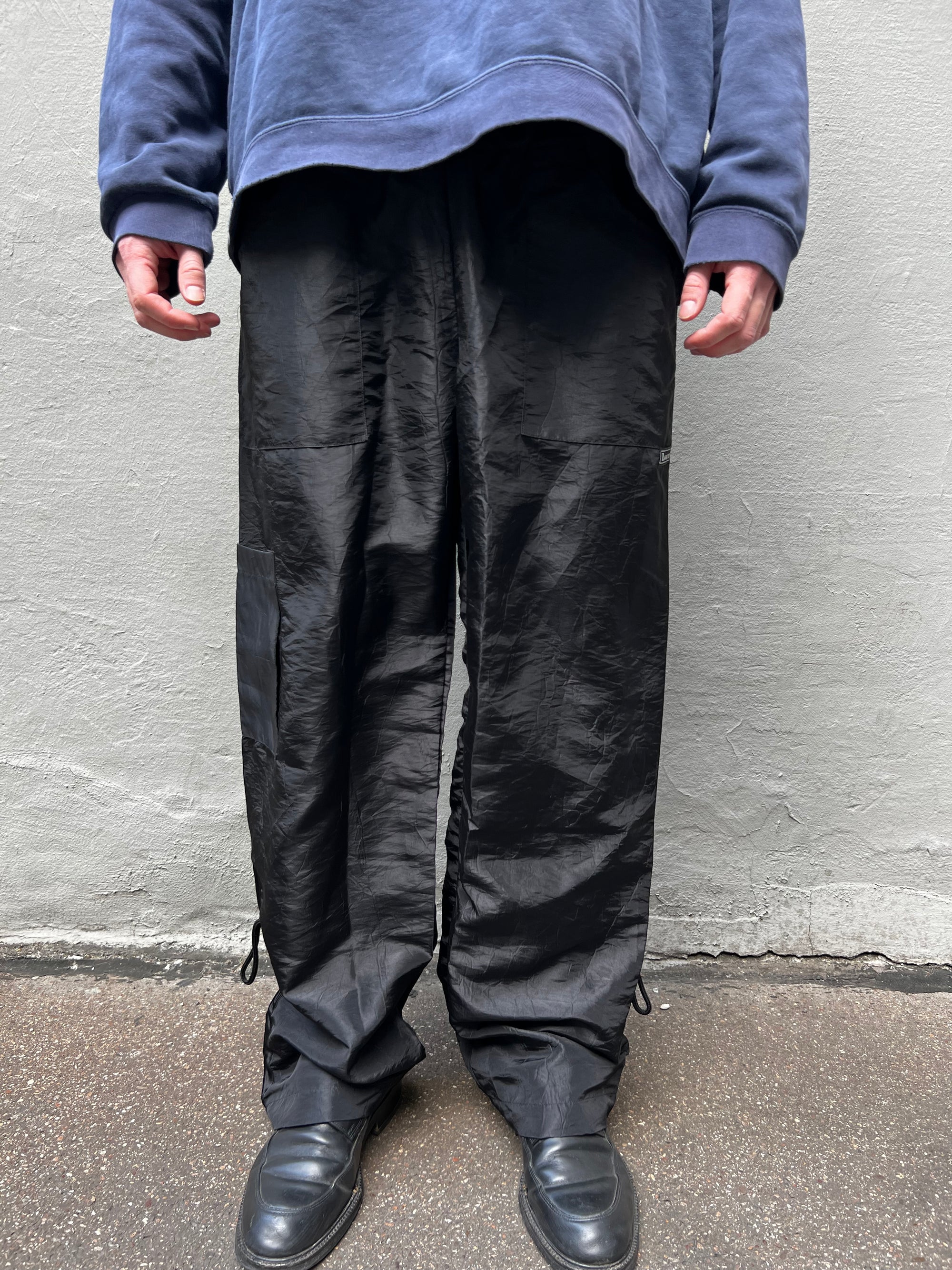 Vintage Black LookStar Parachute Pants L/XL