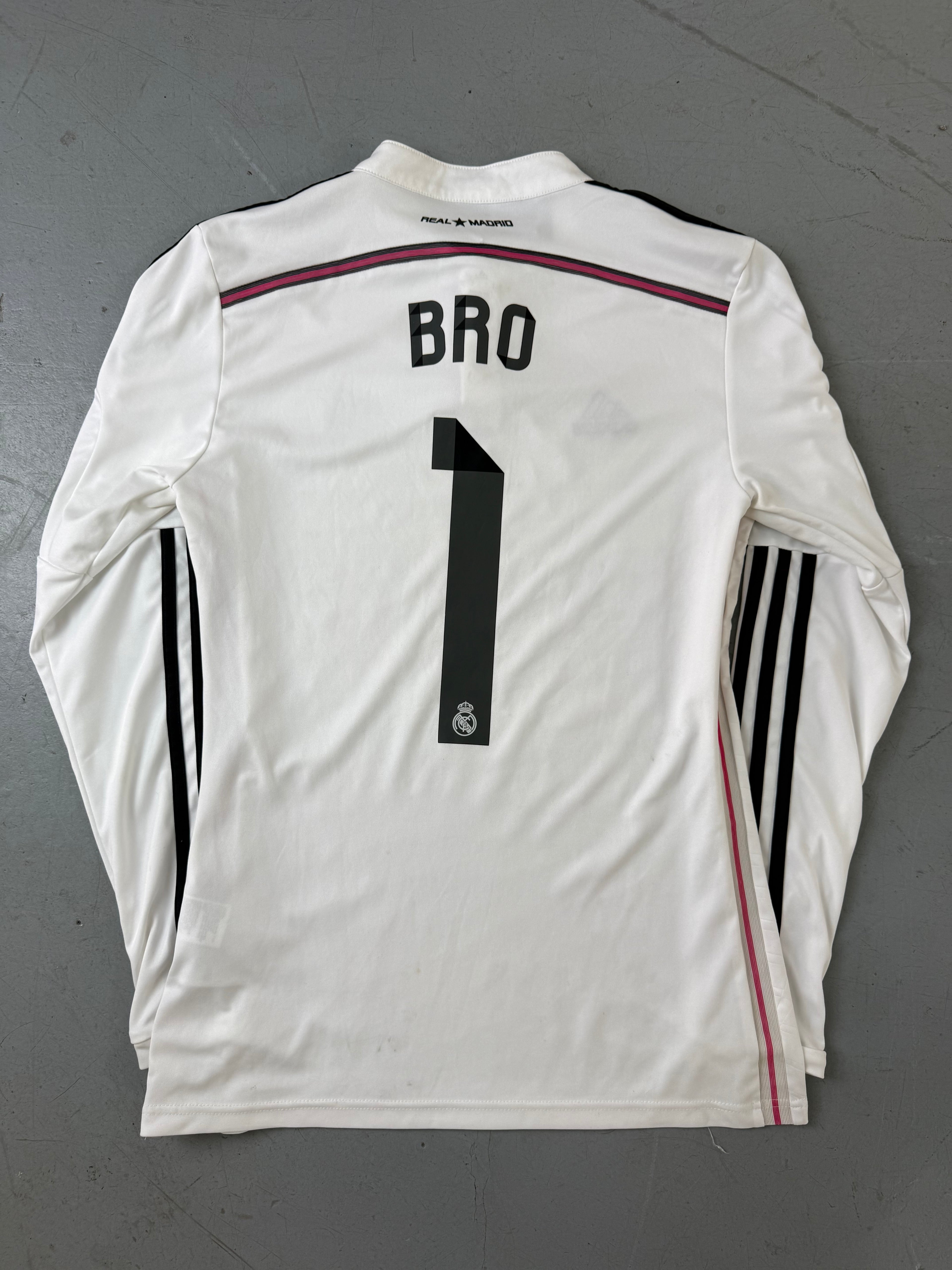 Vintage Adidas Real Madrid 14/15 Home Jersey für Herren. Y2K Second Hand 2000s Fashion