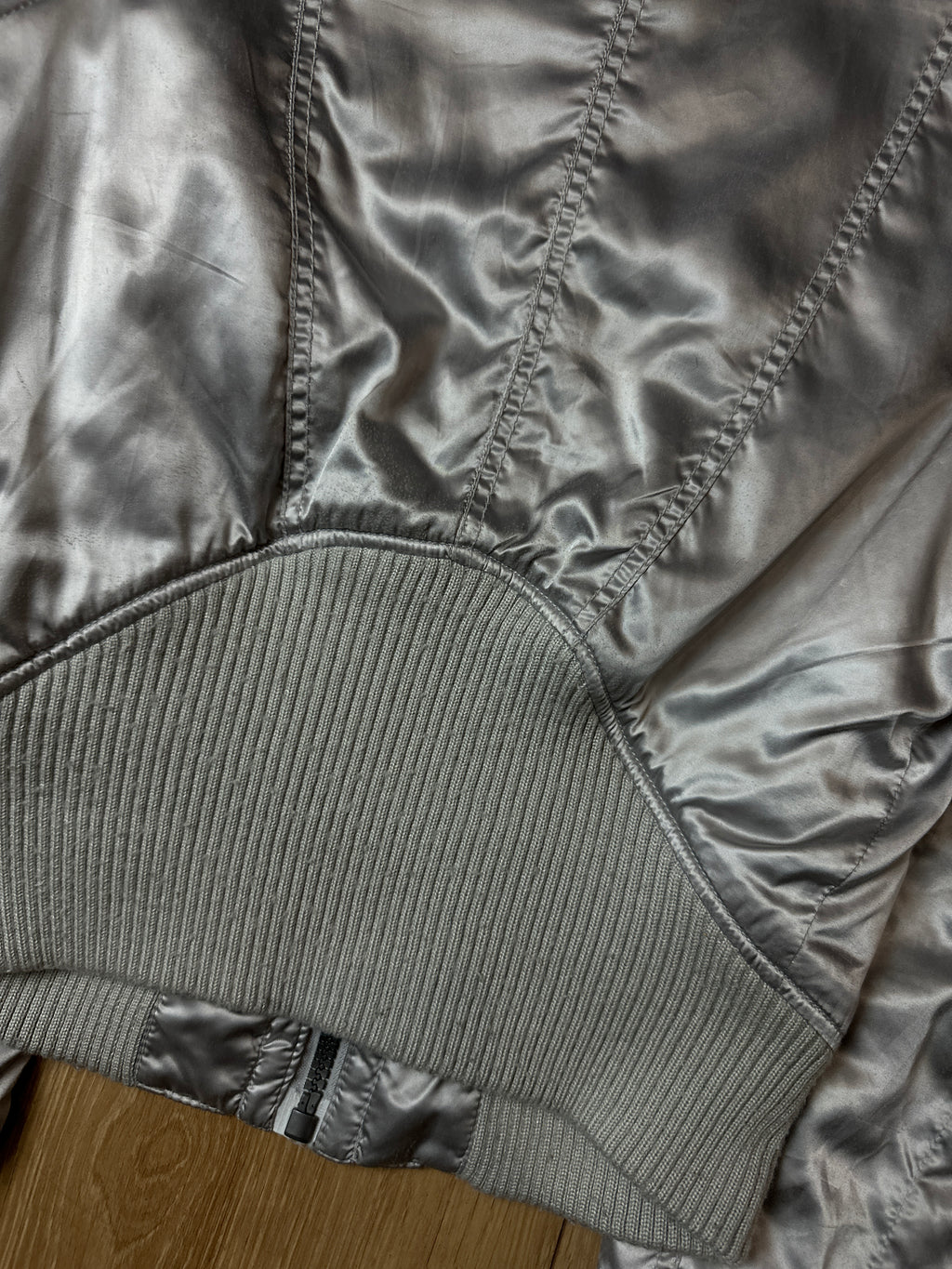 Vintage Silver Bomber Jacket XS/S