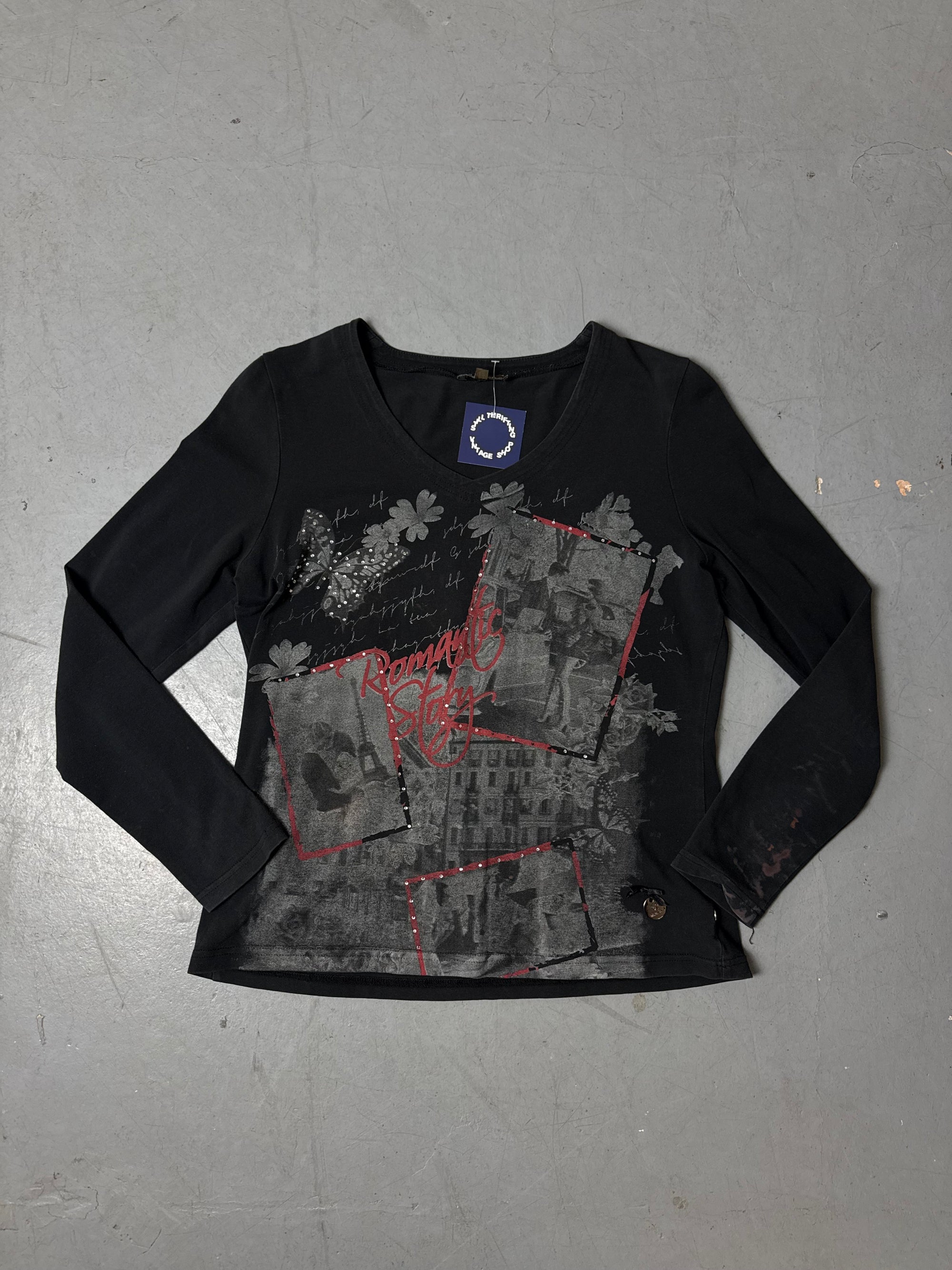 Vintage Mara Carol Printed Longsleeve M