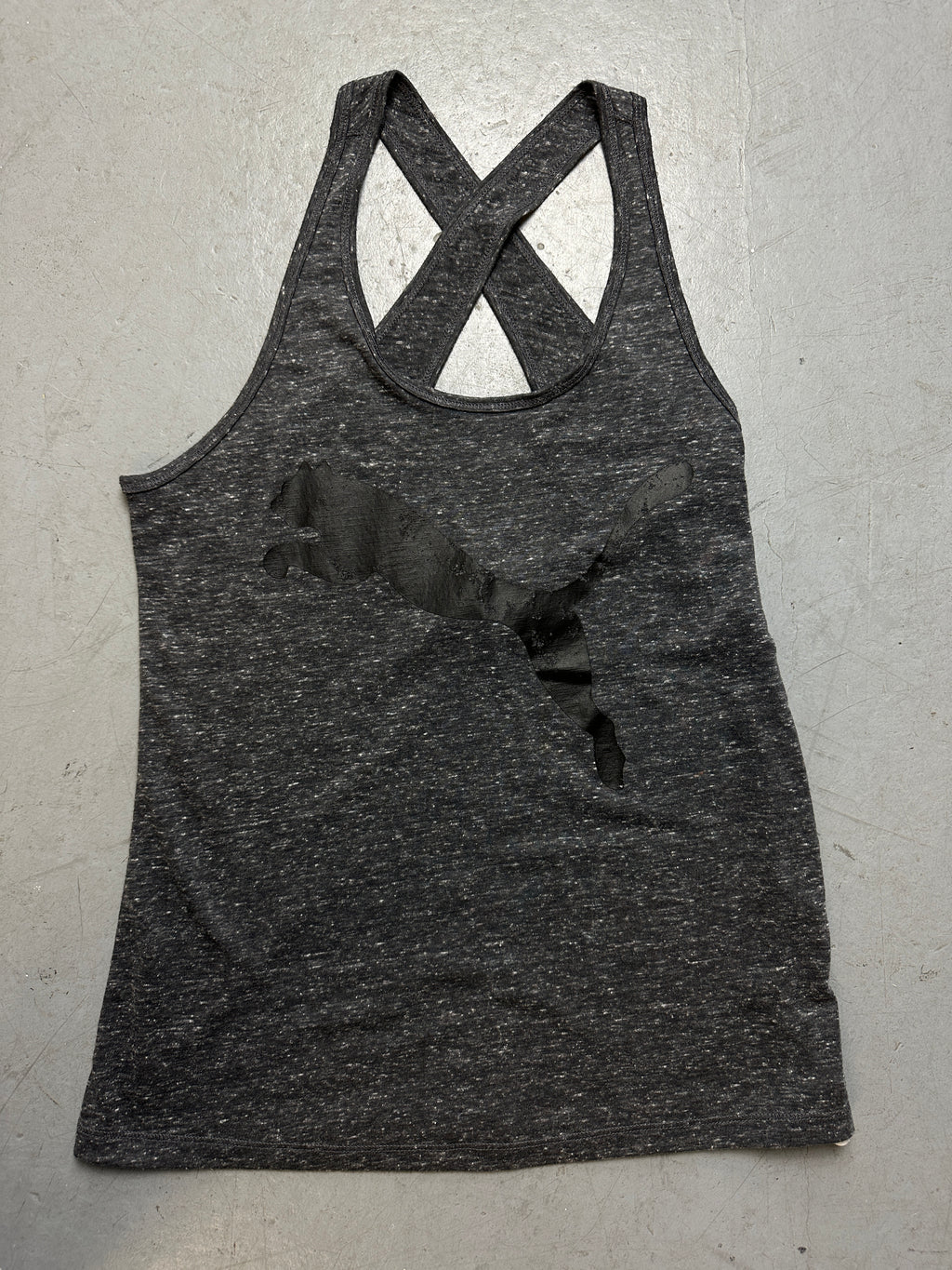Produktbild von Vintage Grey Puma Tanktop S/M von vorne