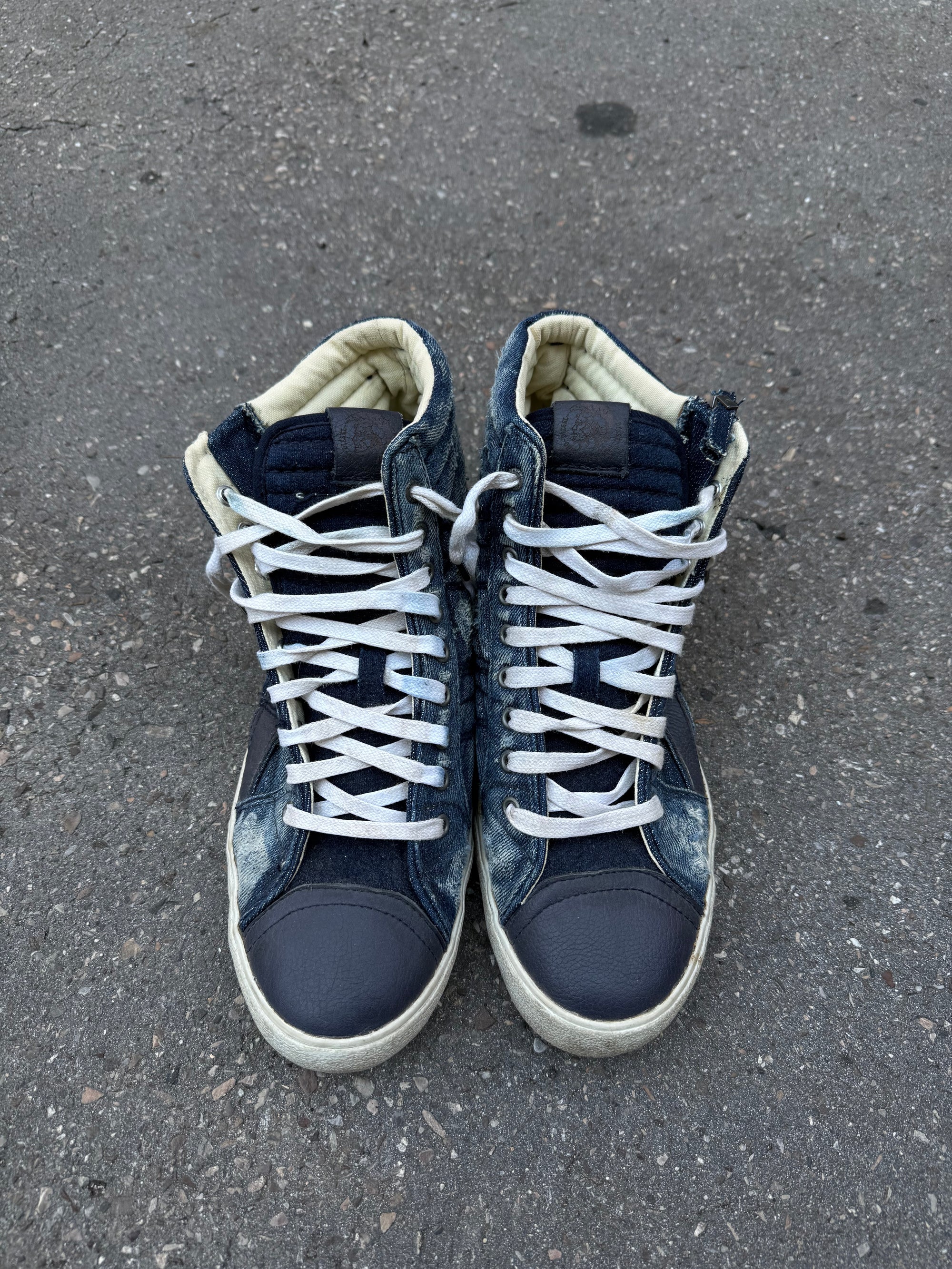 Vintage Diesel Denim Optic High Top Sneaker 42