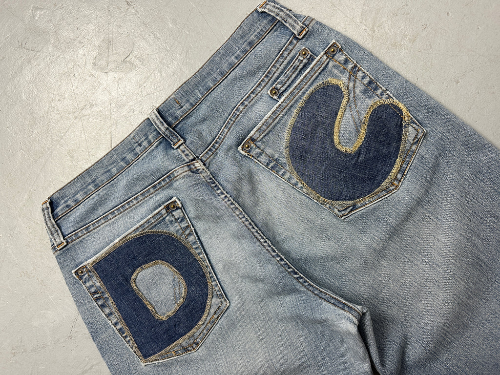 Vintage Dolce&Gabbana Light Blue Baggy Denim für Männer. Y2K Secondhand 2000s Fashion