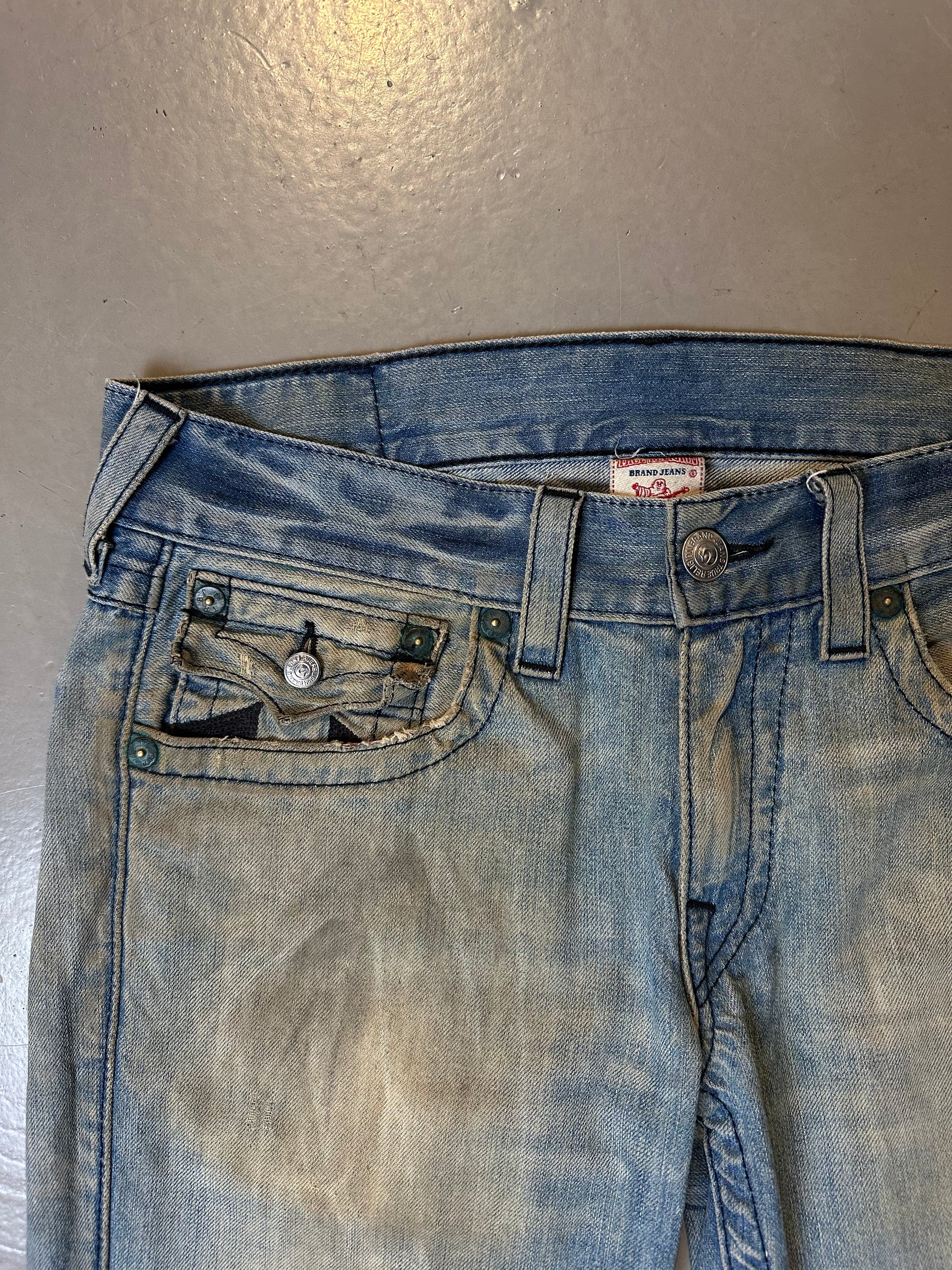 Vintage True Religion Light Blue Flared Denim M/L