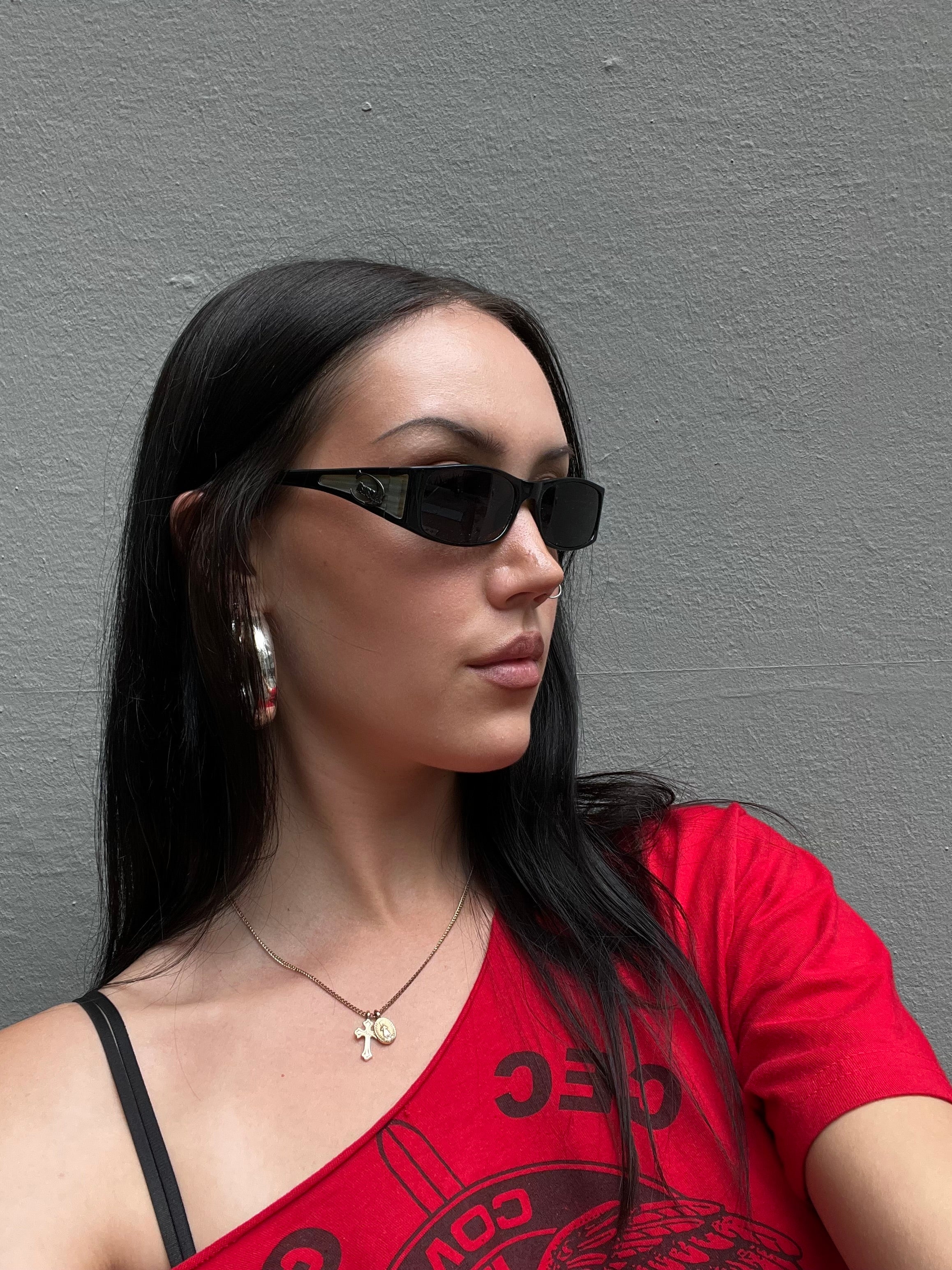 Vintage Just Cavalli Black and Green Sunglasses