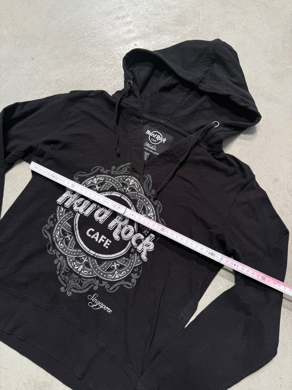 Vintage Hard Rock Café Singapore Hoodie für Damen Y2K Second Hand Fashion