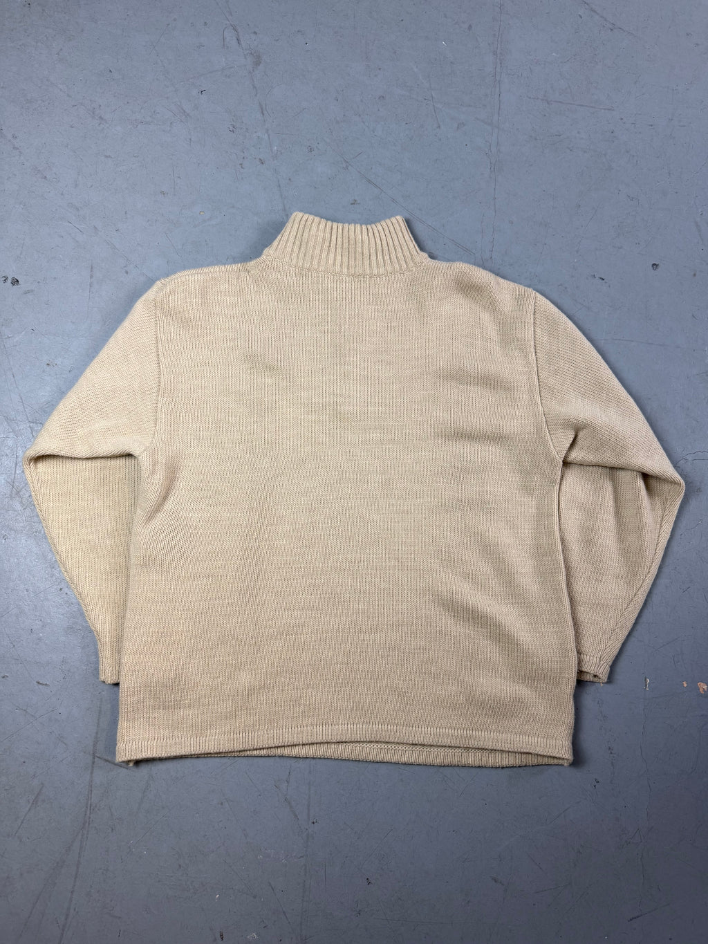 Produktbild von einem Vintage Schott Knit Half Zip Sweater von hinten